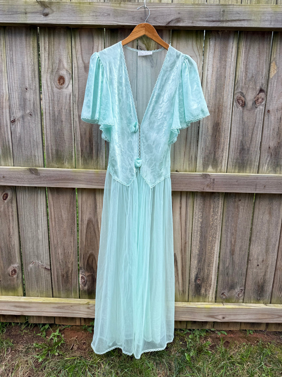 Vintage Sea Glass Sheer House Robe