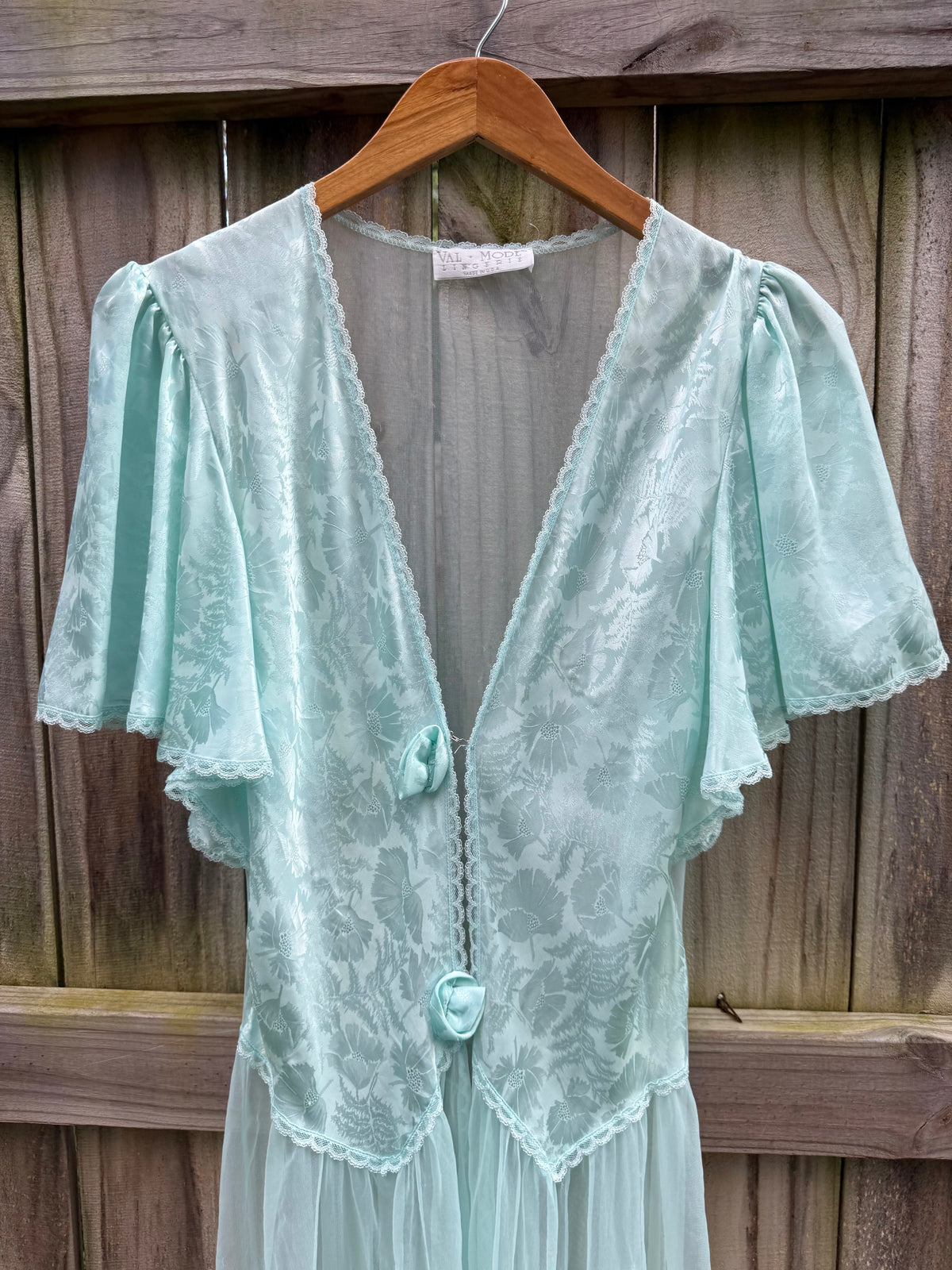 Vintage Sea Glass Sheer House Robe