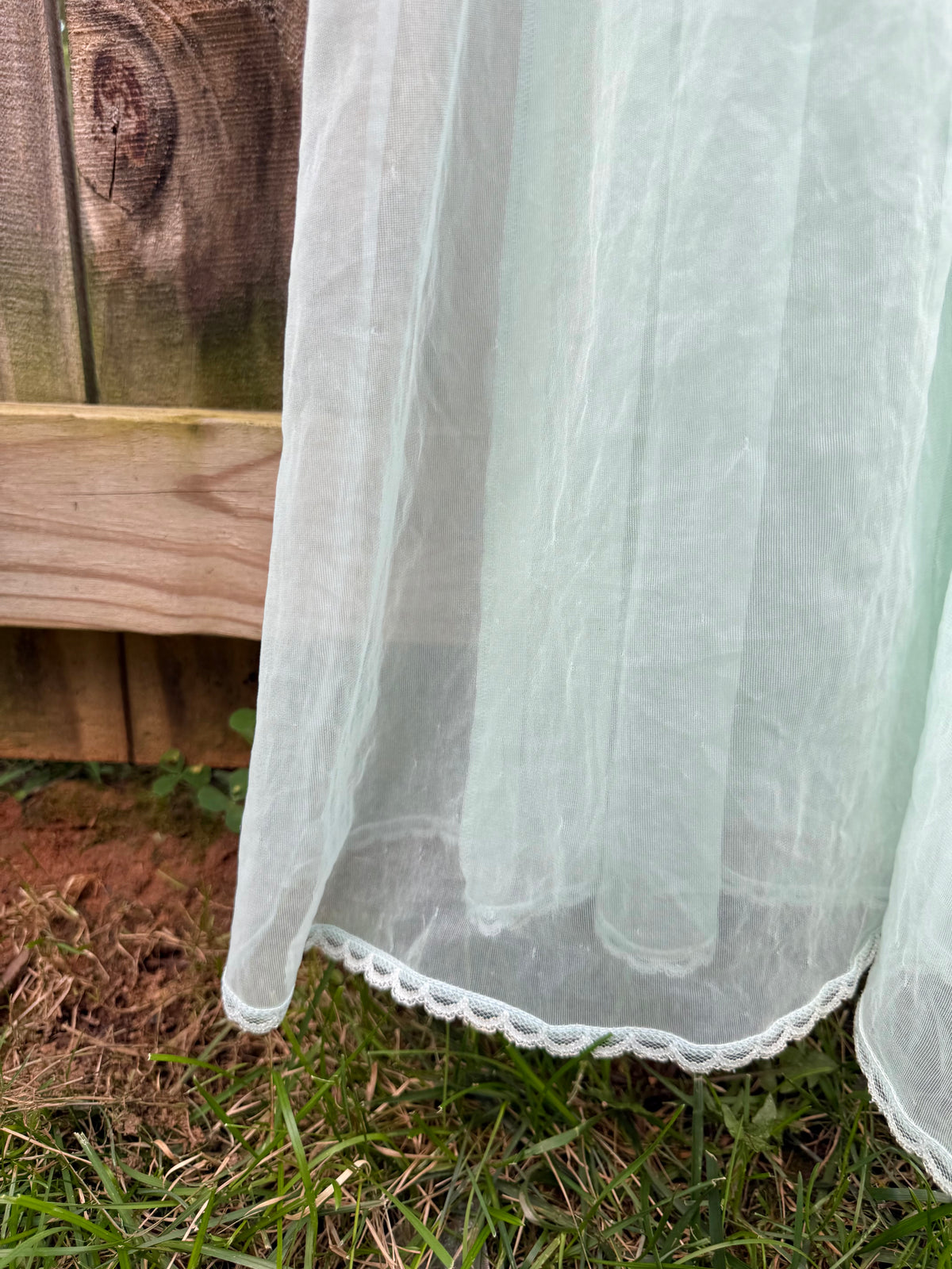 Vintage Sea Glass Sheer House Robe
