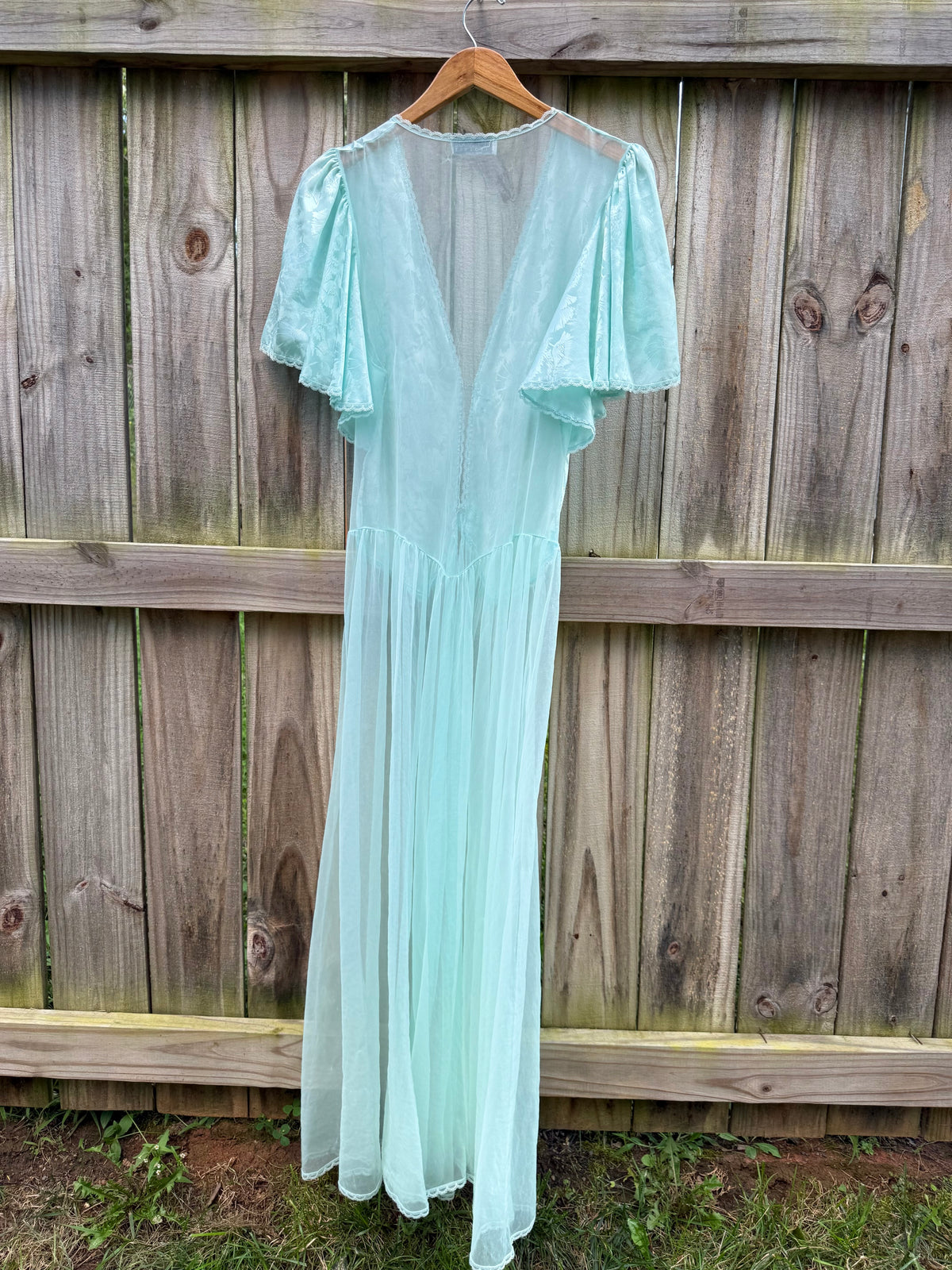 Vintage Sea Glass Sheer House Robe