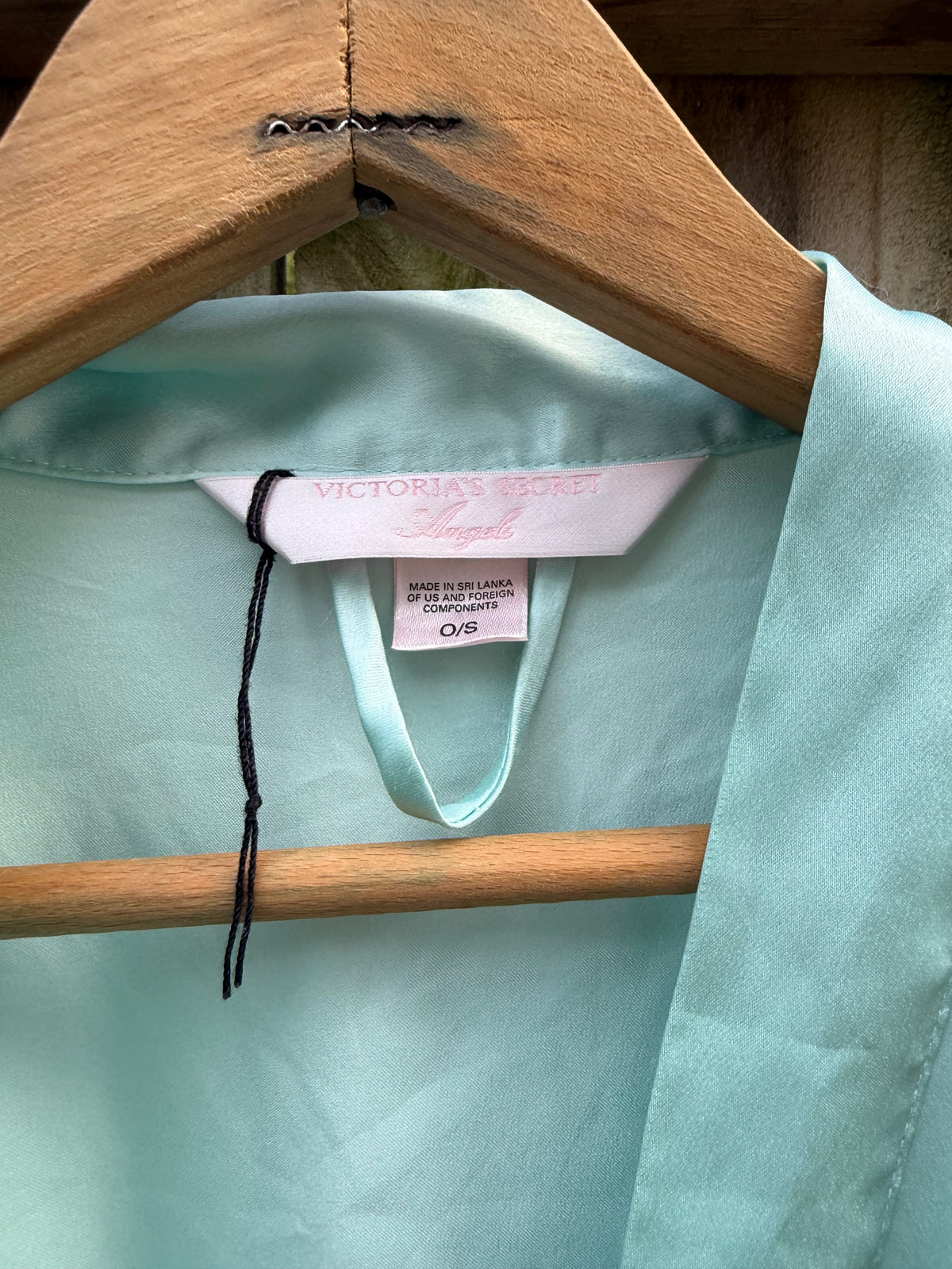 Vintage Victoria’s Secret Angel Aqua Satin Robe