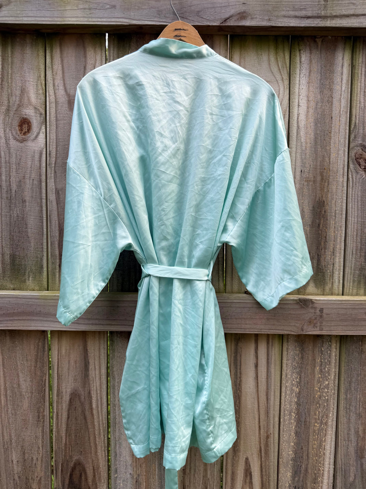 Vintage Victoria’s Secret Angel Aqua Satin Robe