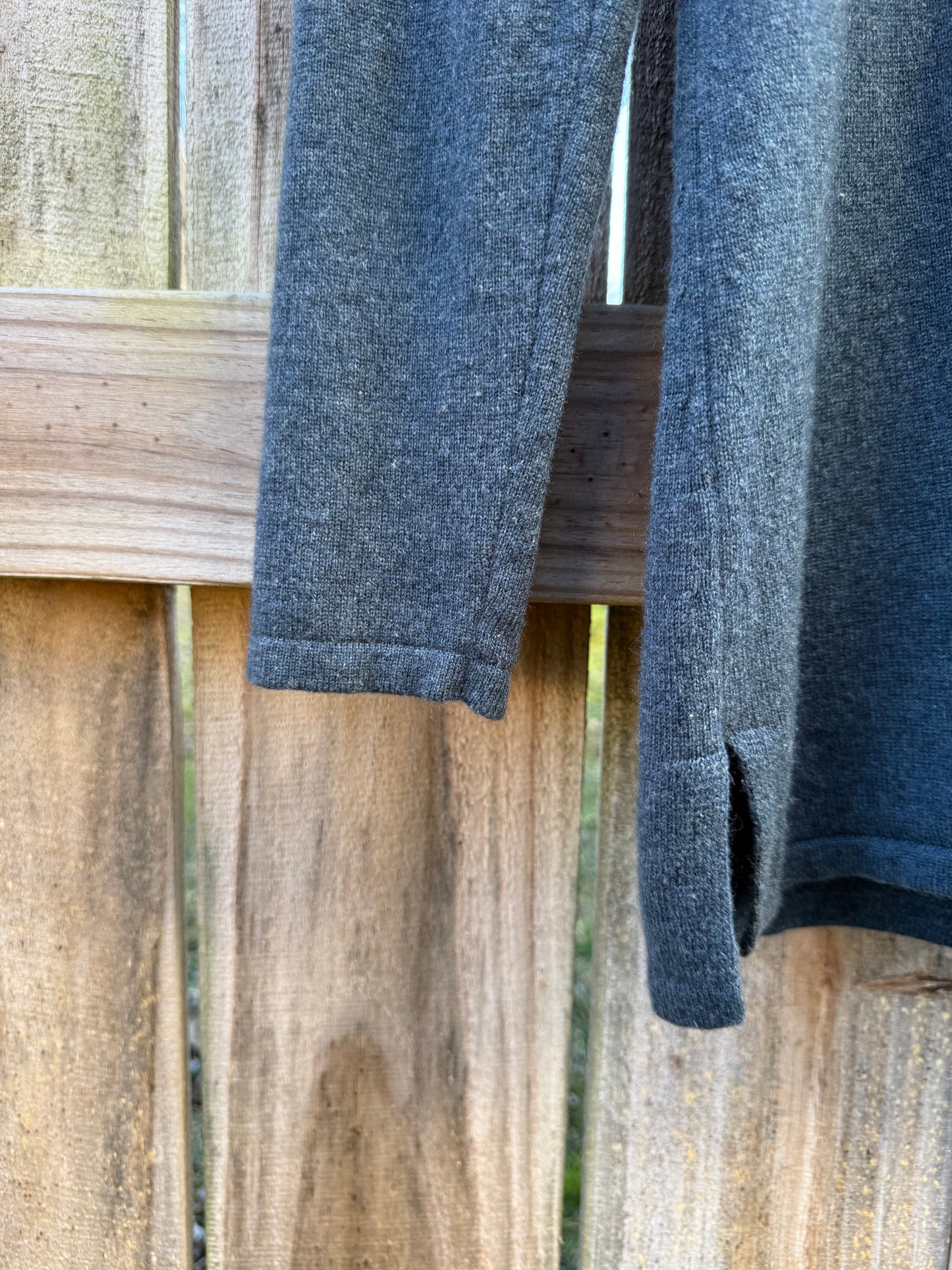 Vintage Jacobson’s Charcoal Cashmere Blend V-Neck Sweater