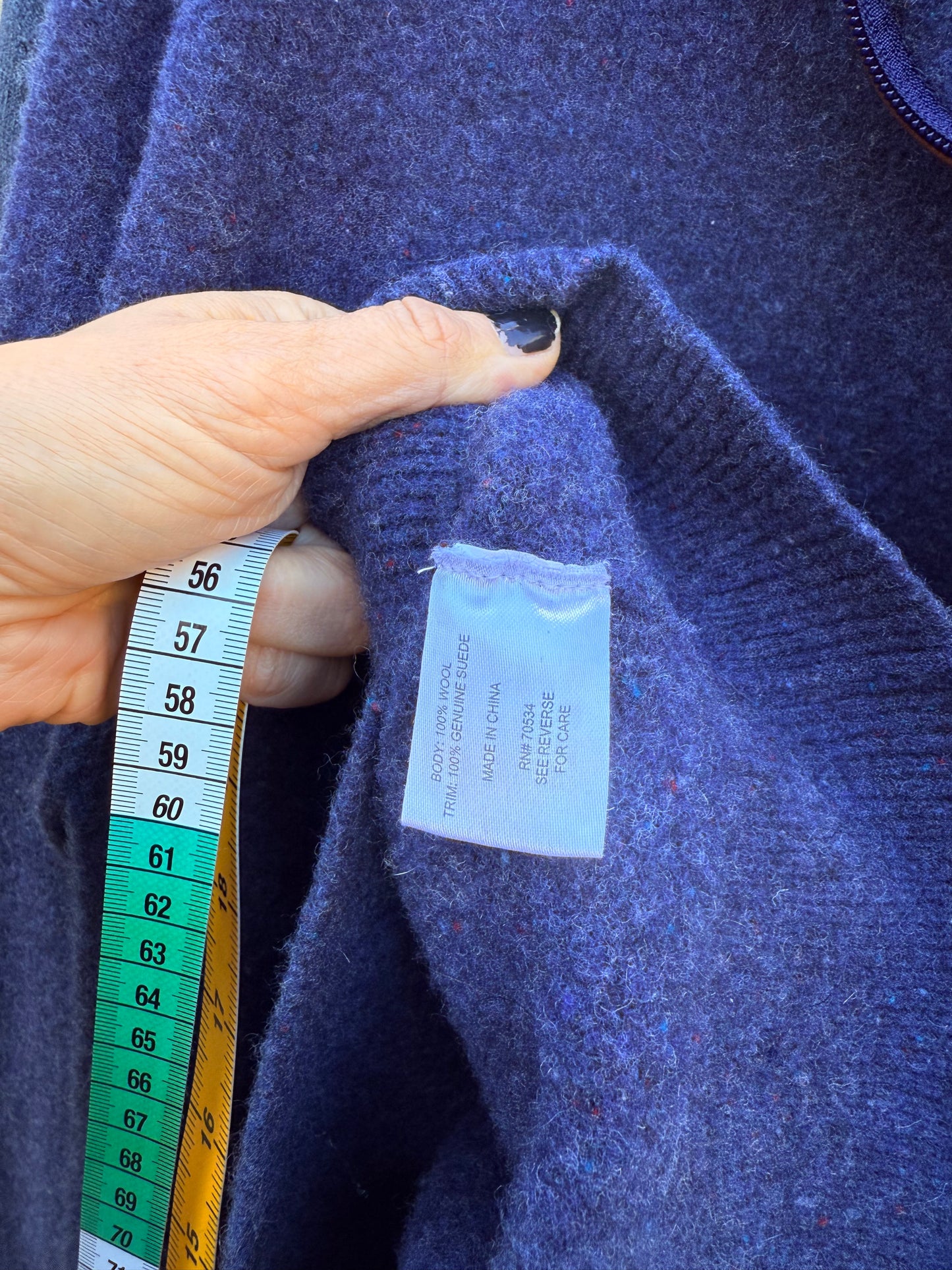 Vintage Orvis Blue Quarter-Zip Wool Blend Pullover Sweater