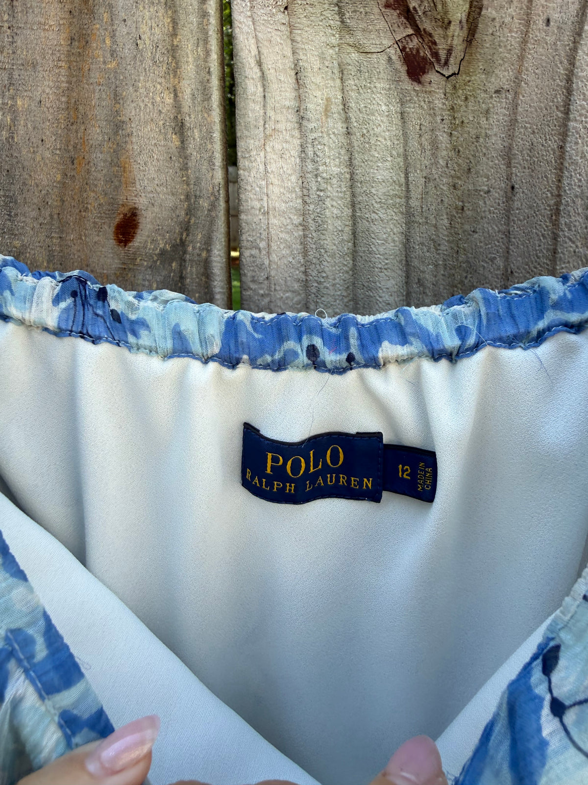 Vintage Polo Ralph Lauren Silk Floral Off Shoulder Midi Dress 12