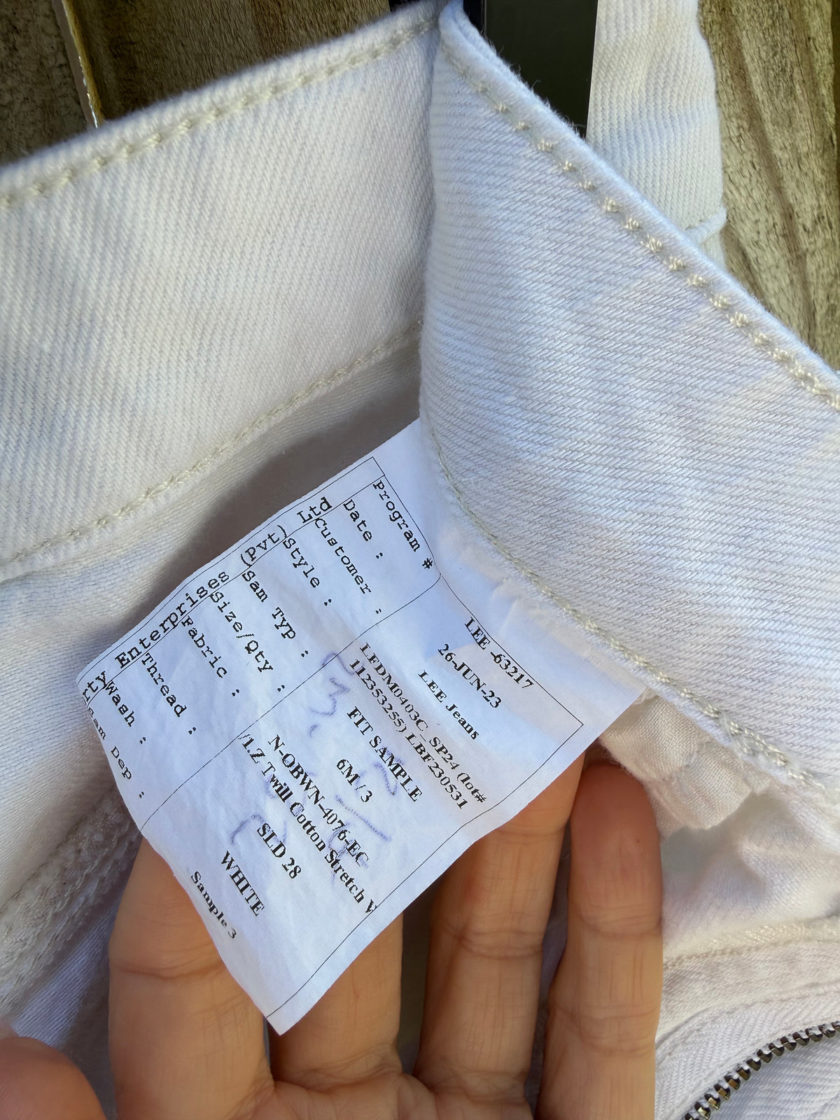 Lee Workwear Sample White Carpenter Mini Skirt