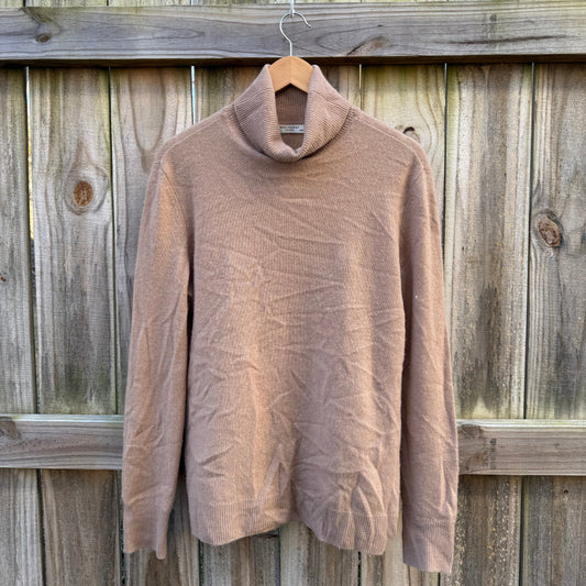 Equipment Femme Camel Cashmere Turtleneck Sweater | Luxury Neutral Knit | Soft Minimal Layering Staple