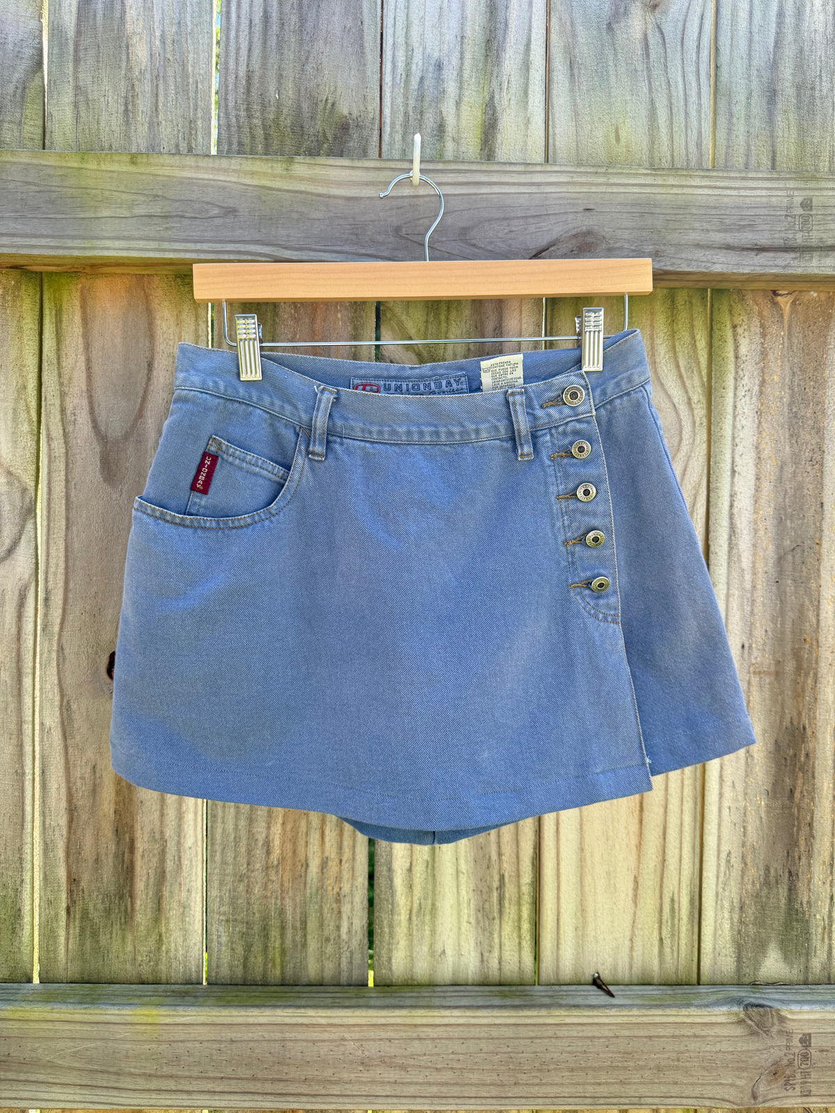Vintage Y2K Denim Skort | Button Front Micro Mini
