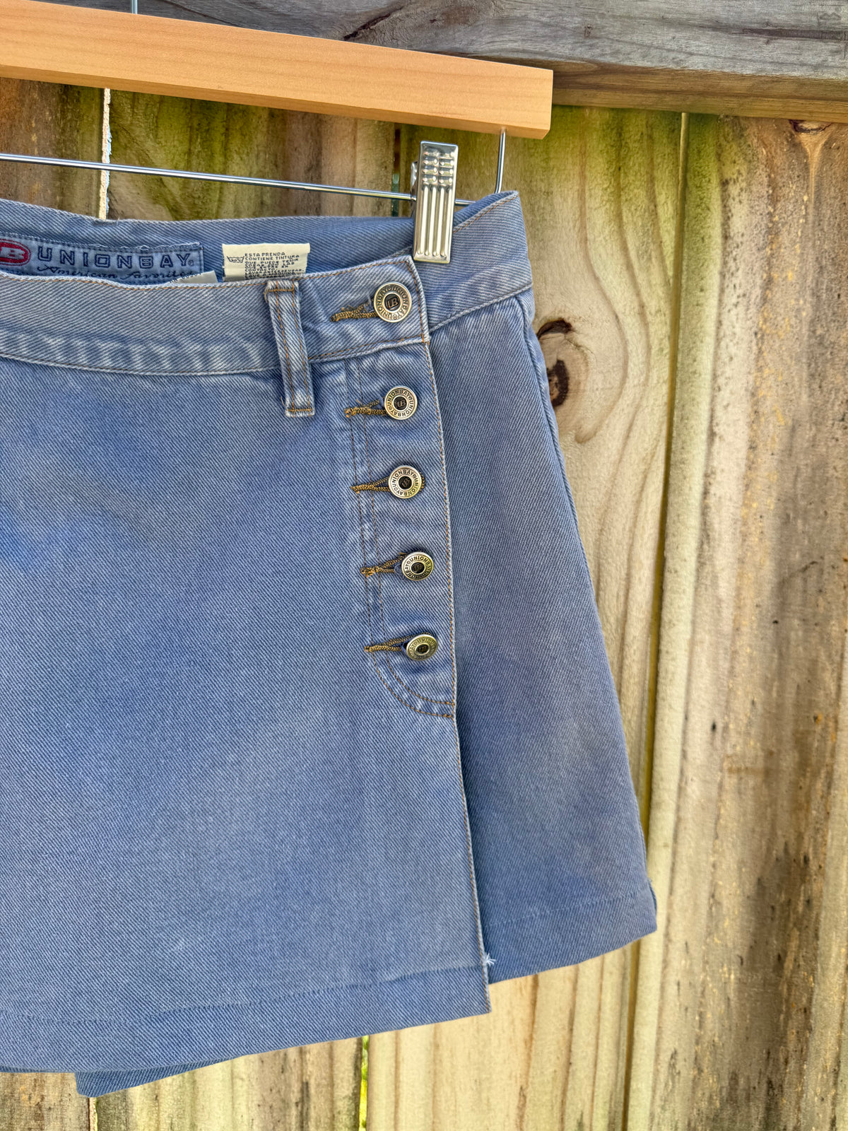 Vintage Y2K Denim Skort | Button Front Micro Mini