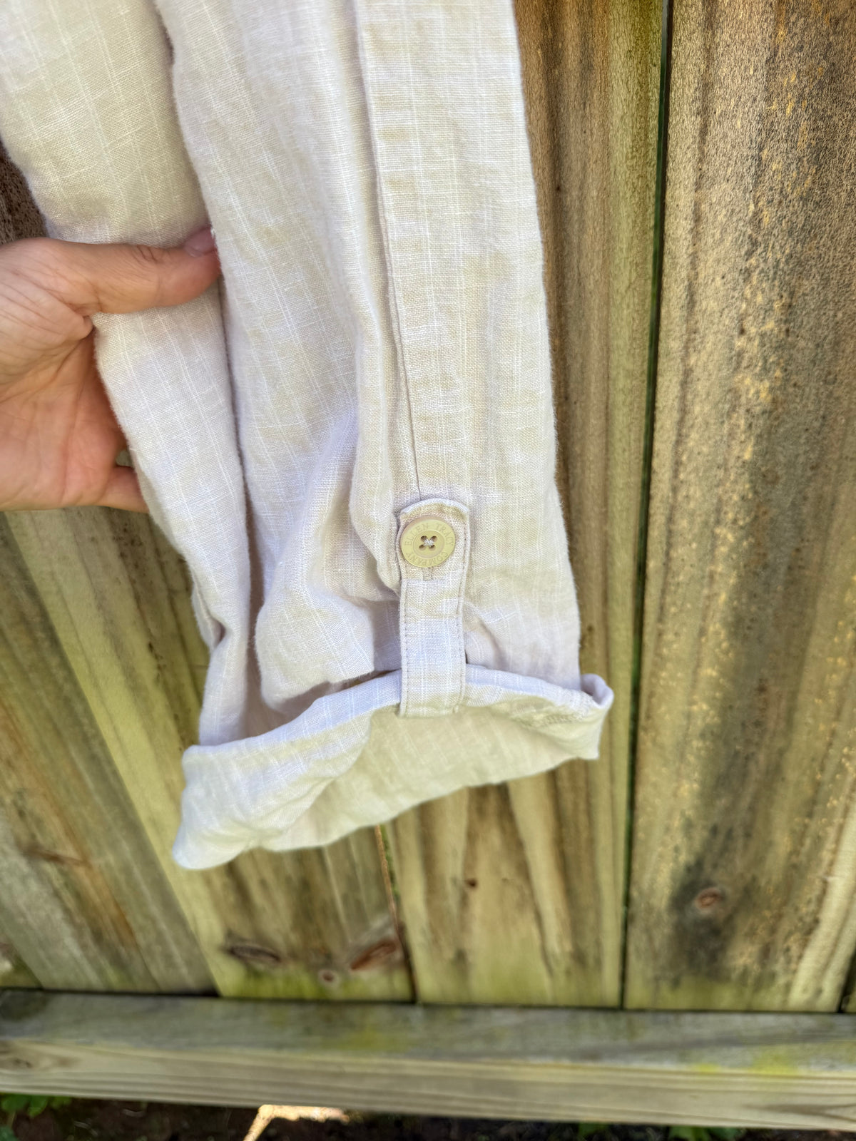 Ellen Tracy Oatmeal Linen Drawstring Pants