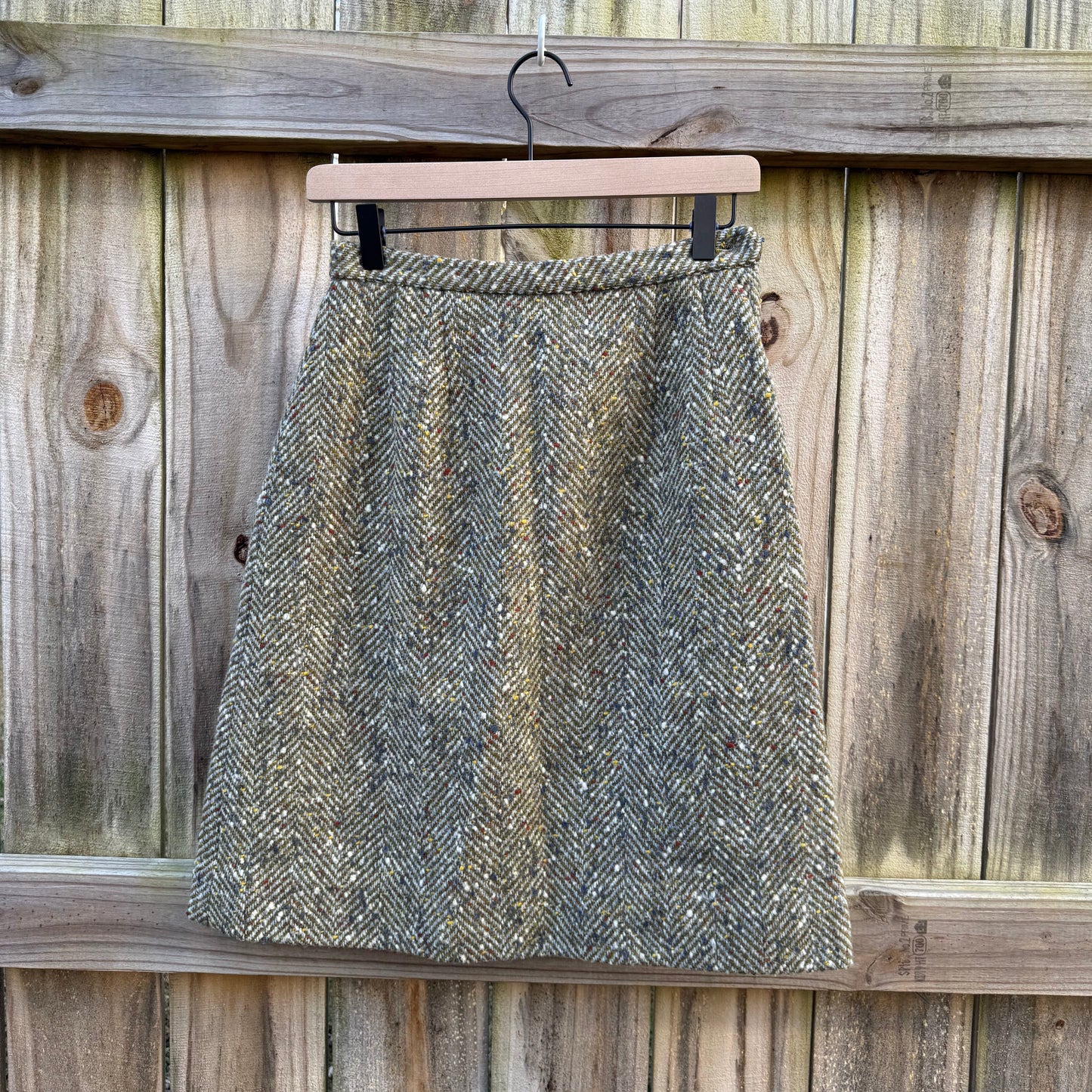 Vintage Seaton Hall Tweed Mini Skirt