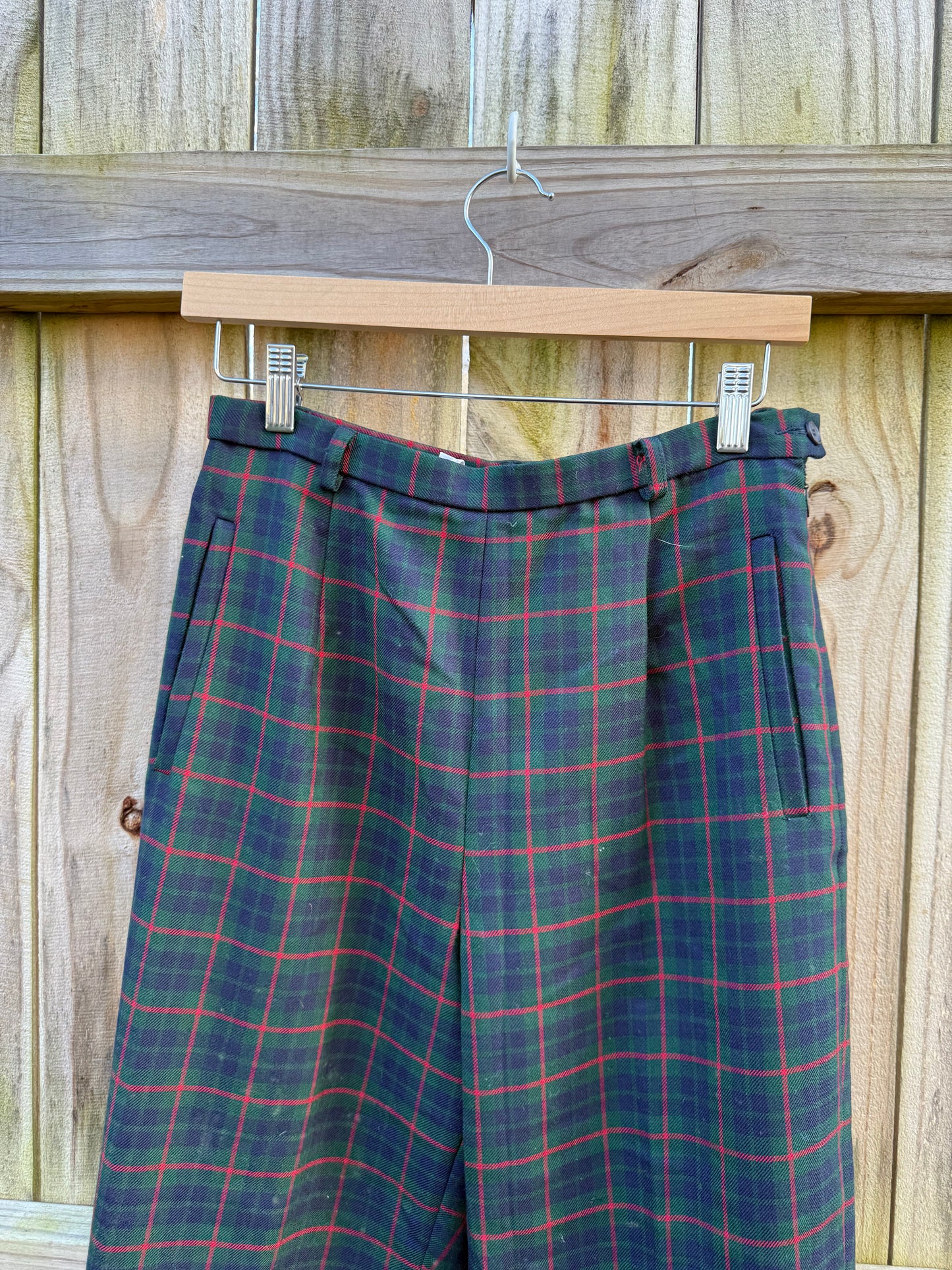 Vintage Pendleton Green Tartan Wool Trouser Pants