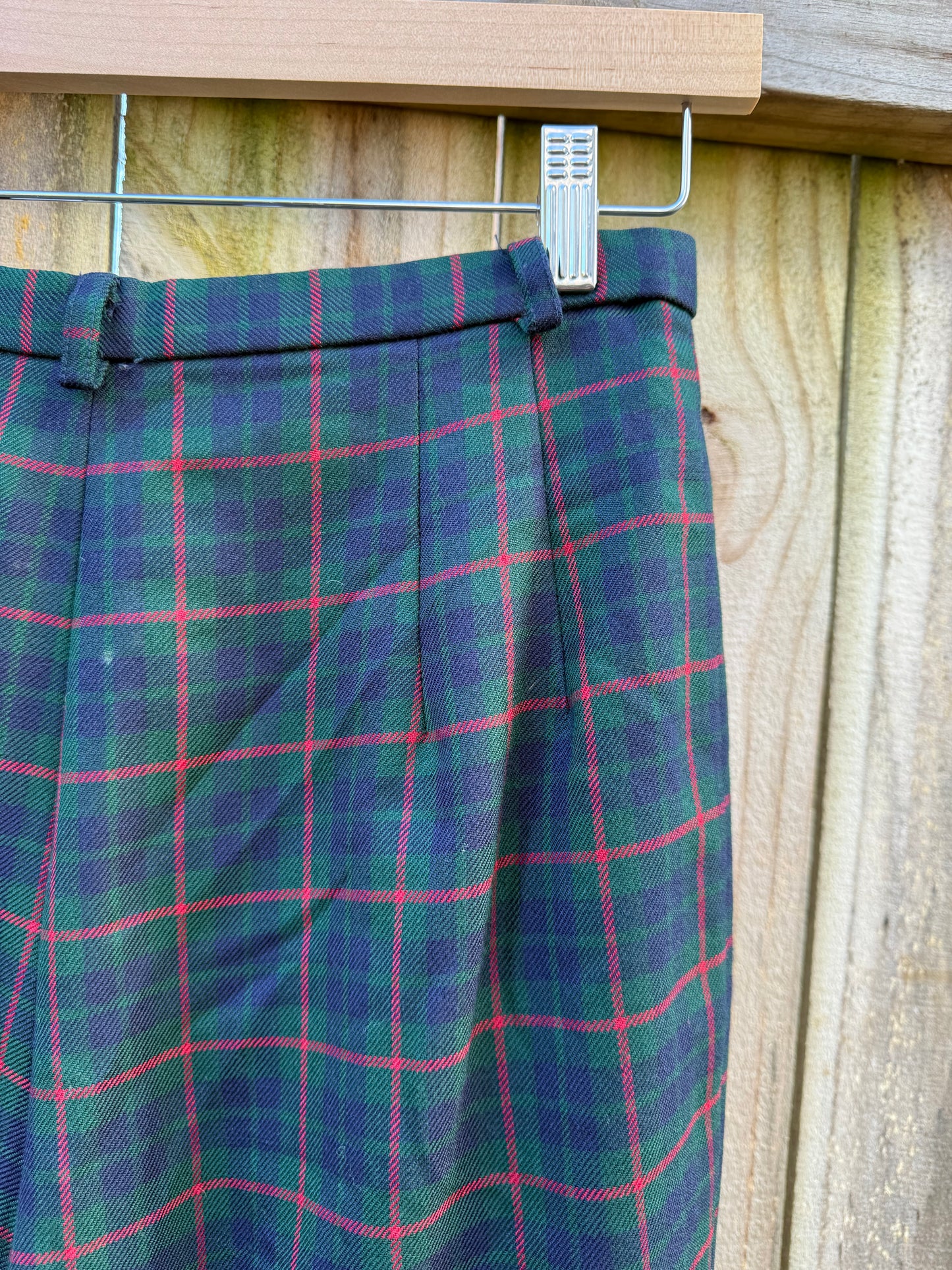 Vintage Pendleton Green Tartan Wool Trouser Pants