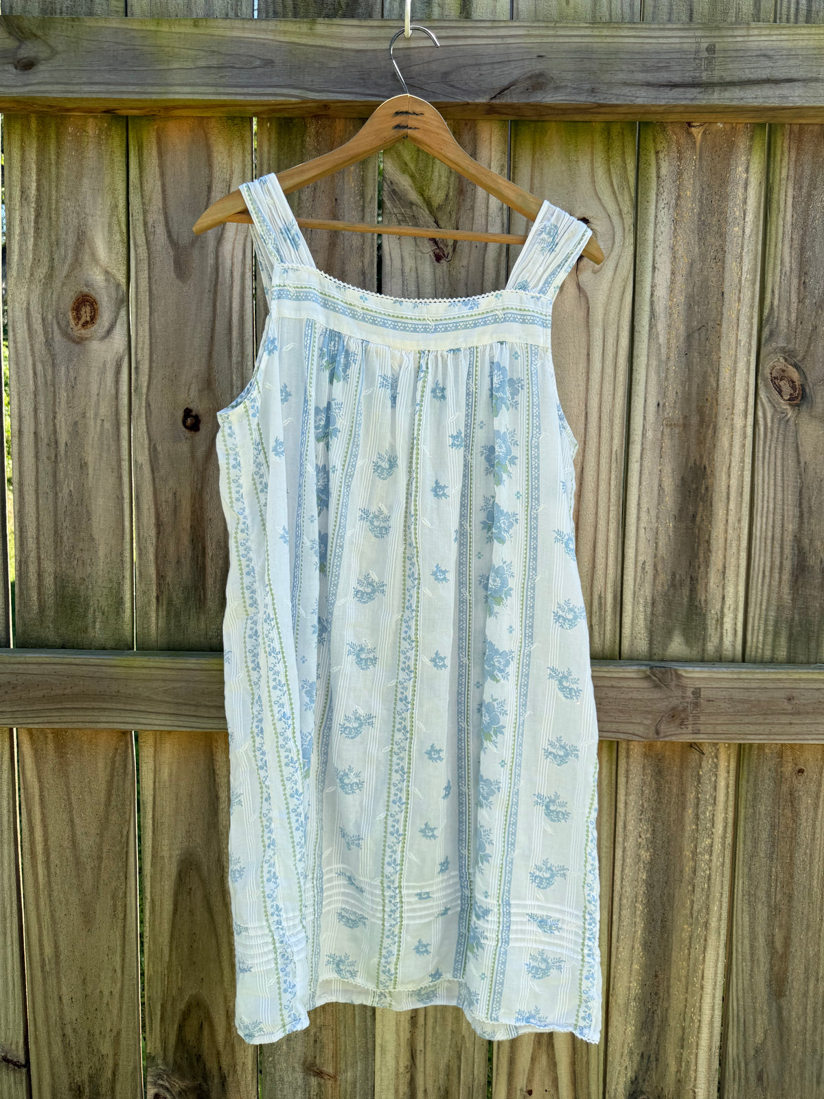 Coastal Floral Cotton House Dress