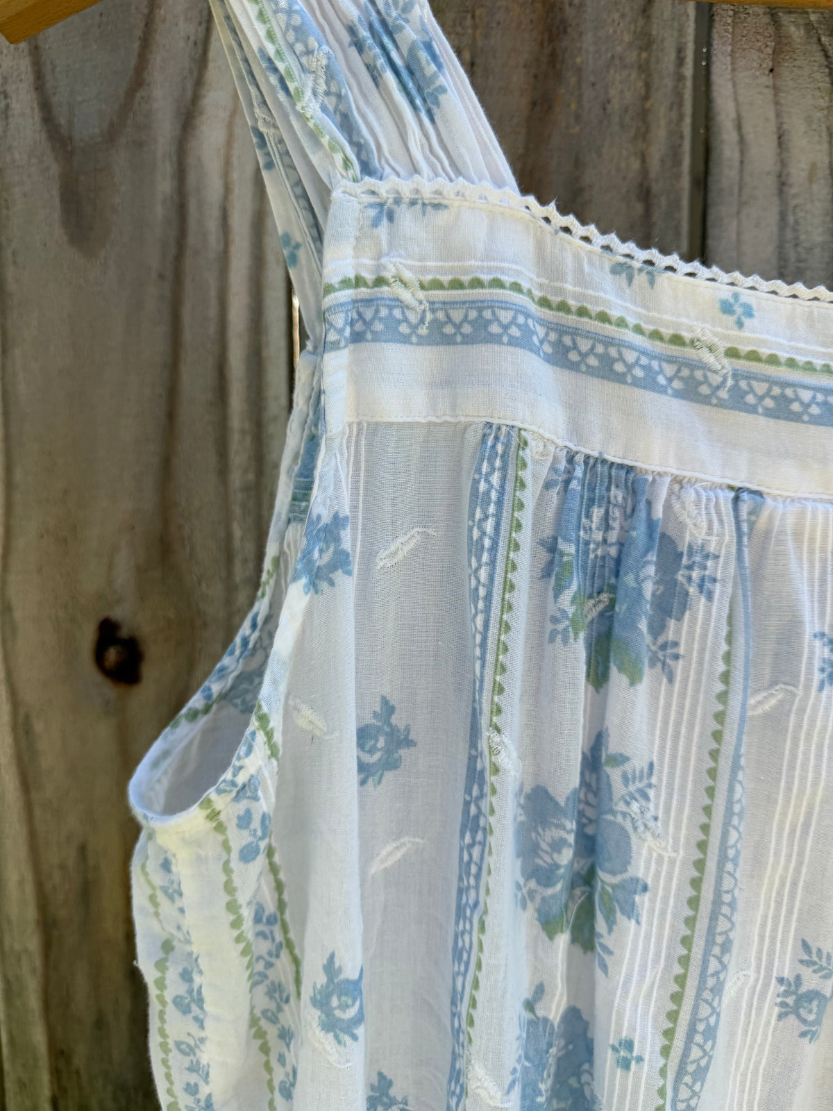 Coastal Floral Cotton House Dress