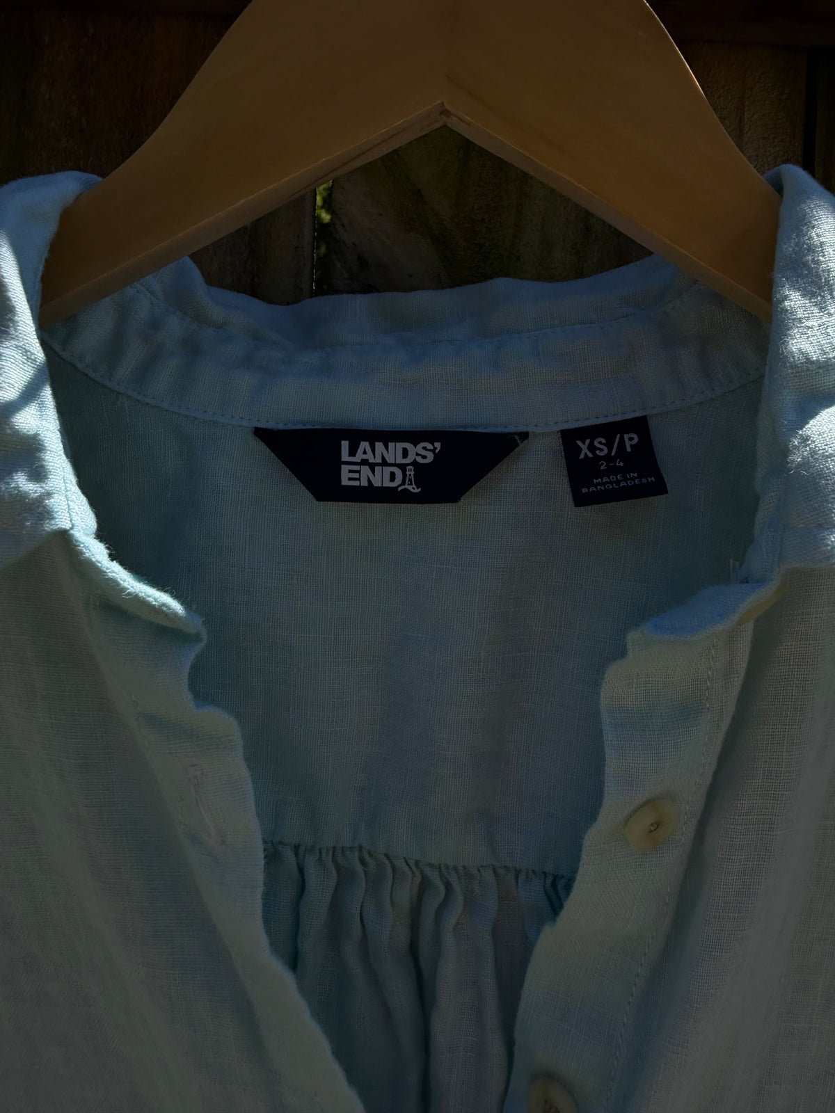 Hand-Dyed Seafoam Linen Button Down | Lands’ End Coastal Shirt