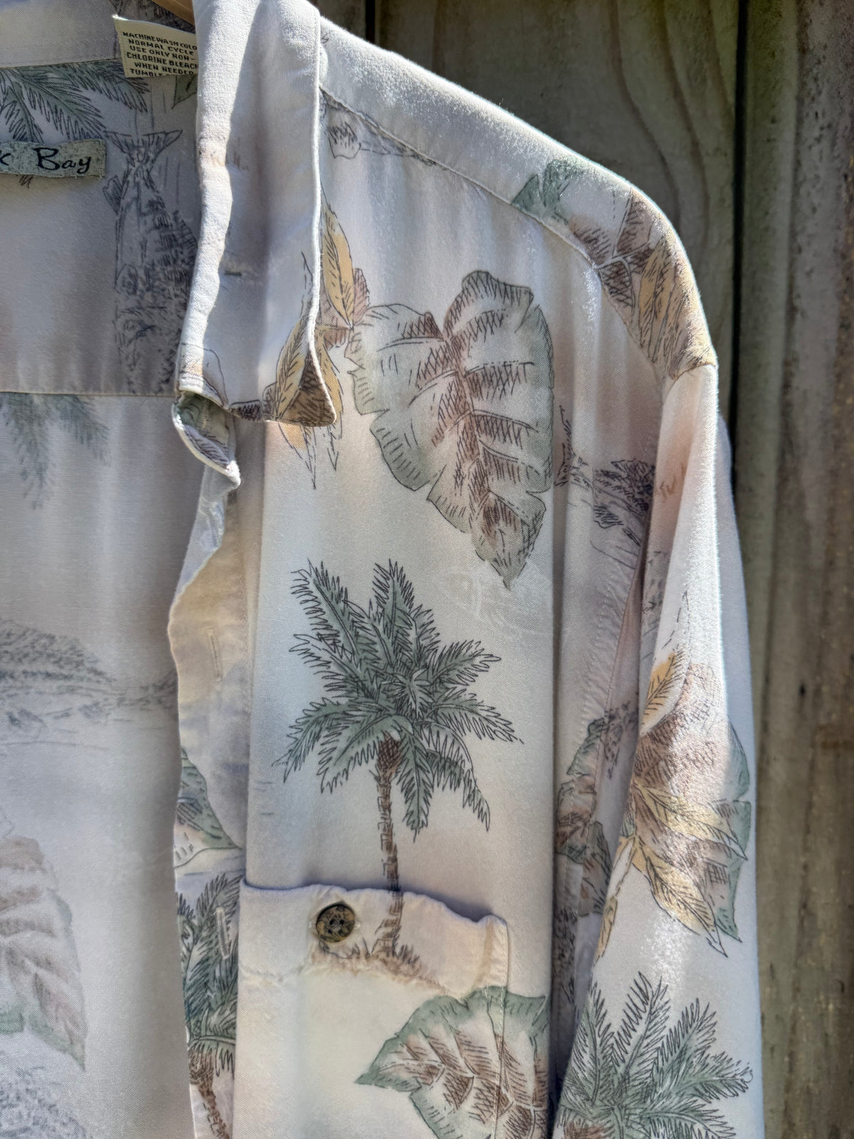 Vintage Batik Bay Tropical Rayon Shirt