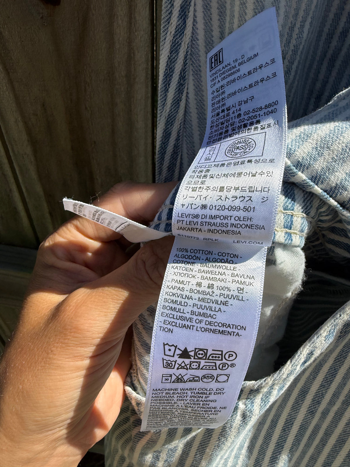 Levi’s Hickory Railroad Stripe Shortalls Overalls free people