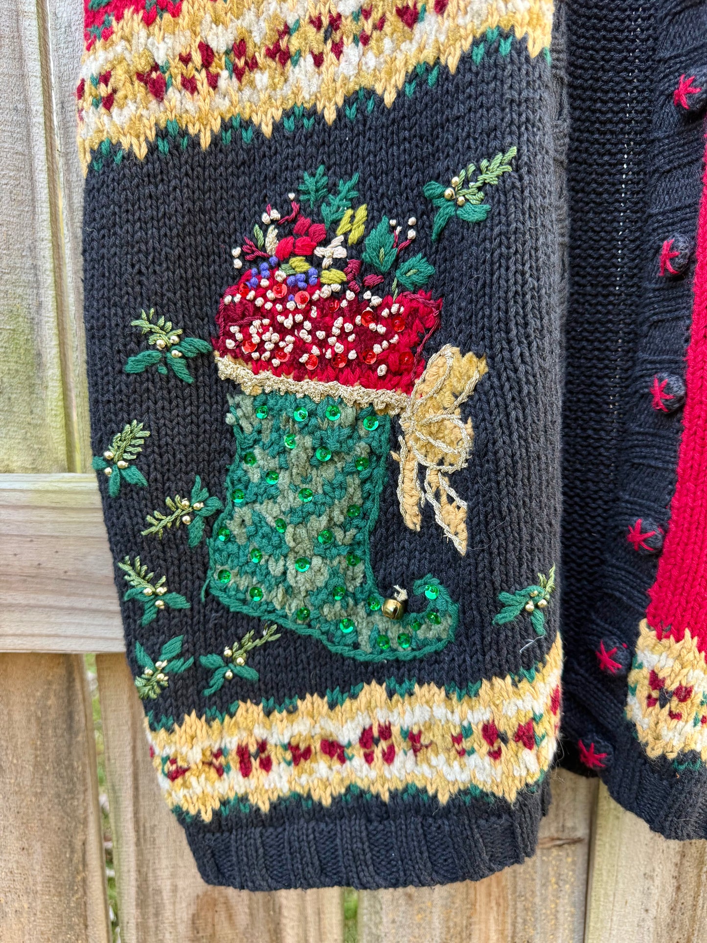 Vintage Tiara International Holiday Knit Vest Christmas Sweater