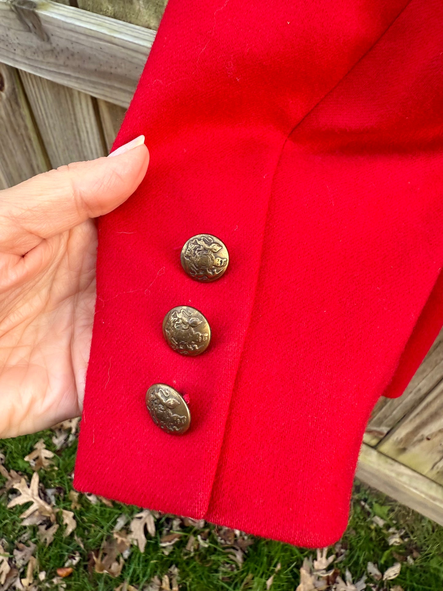 Vintage Pendleton Red Wool Blazer – Pure Virgin Wool, Made in USA