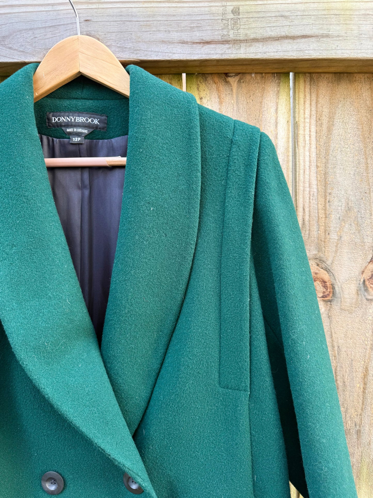 Vintage Emerald Green Wool Coat – Donnybrook (Made in Ukraine)