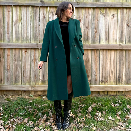 Vintage Emerald Green Wool Coat – Donnybrook (Made in Ukraine)