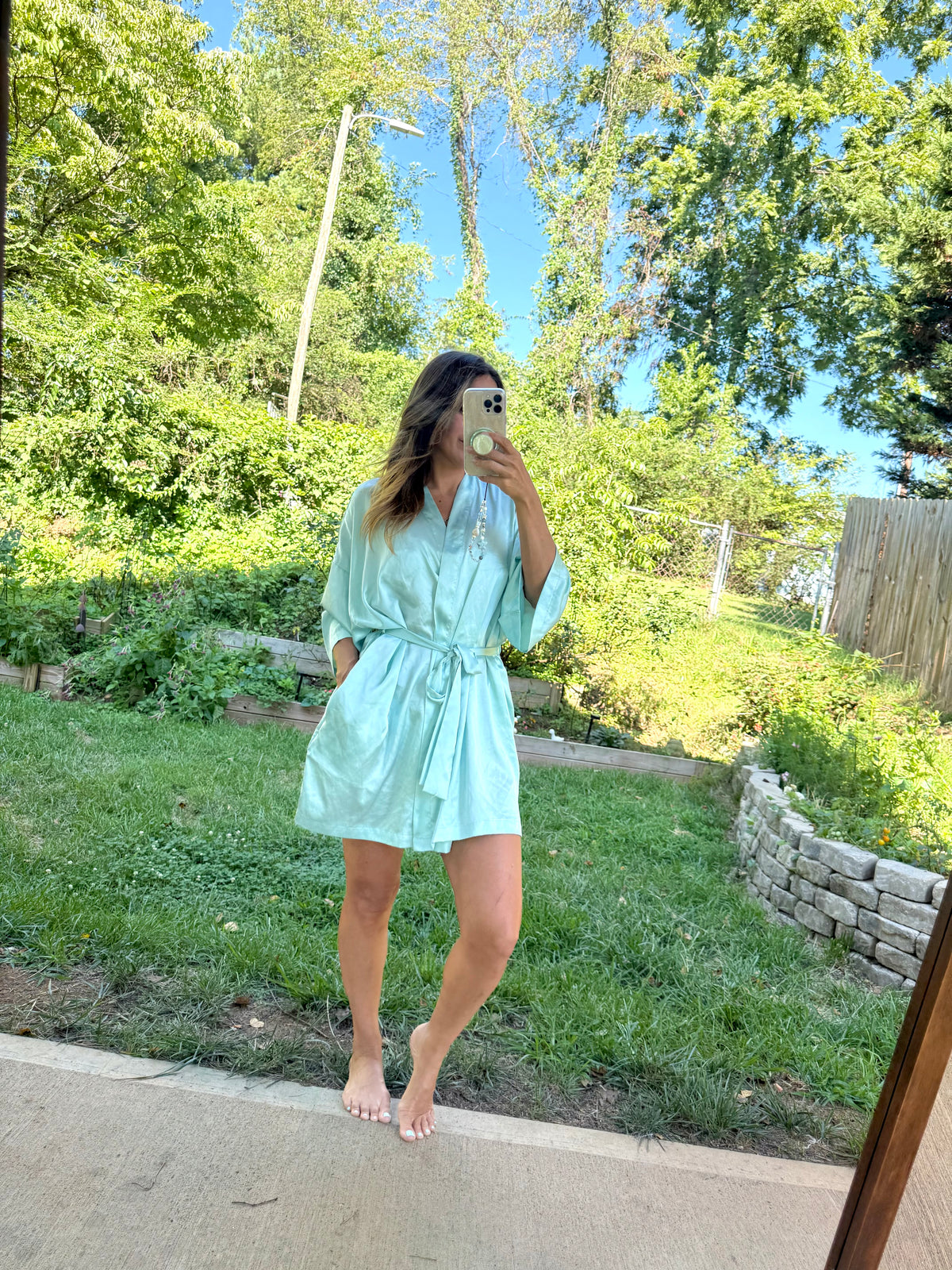 Vintage Victoria’s Secret Angel Aqua Satin Robe