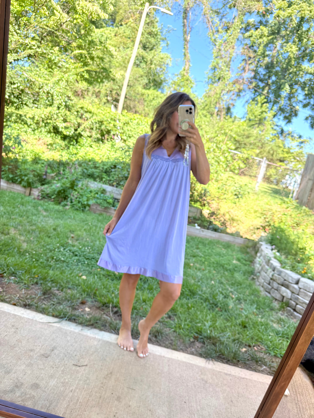 Vintage Vanity Fair Lilac Lounge Dress Nightgown