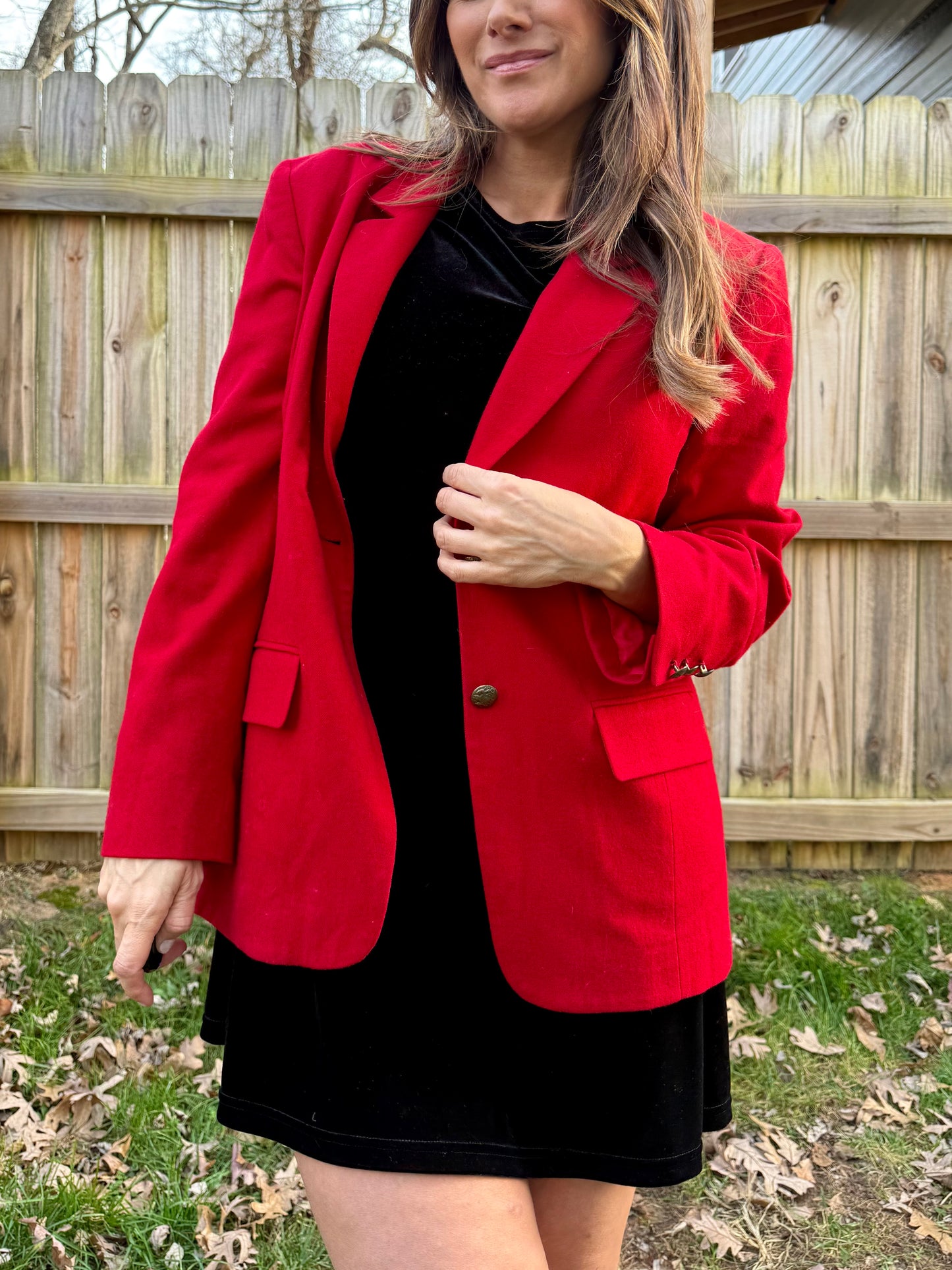 Vintage Pendleton Red Wool Blazer – Pure Virgin Wool, Made in USA