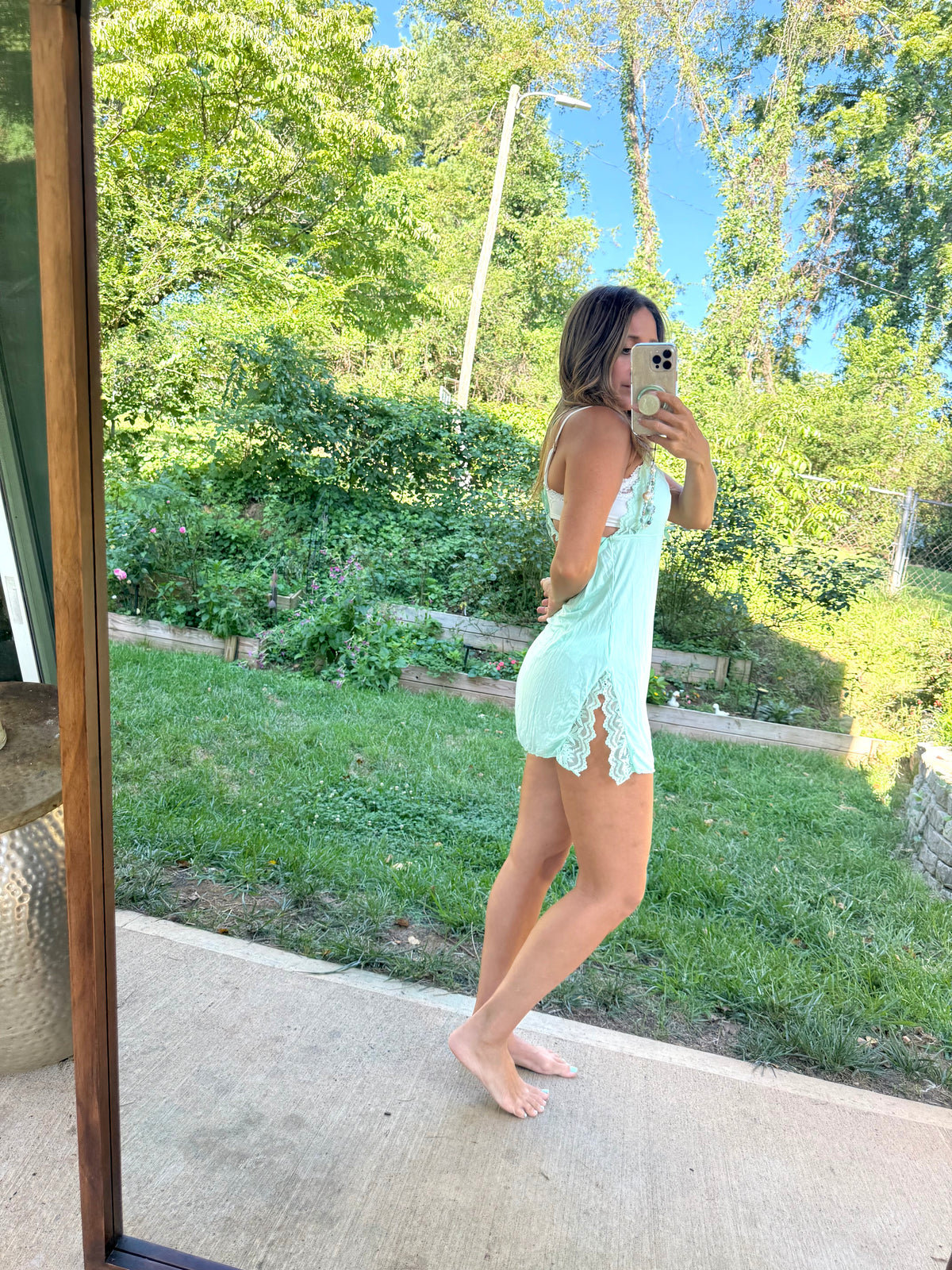 Mint Lace Racerback Nightgown