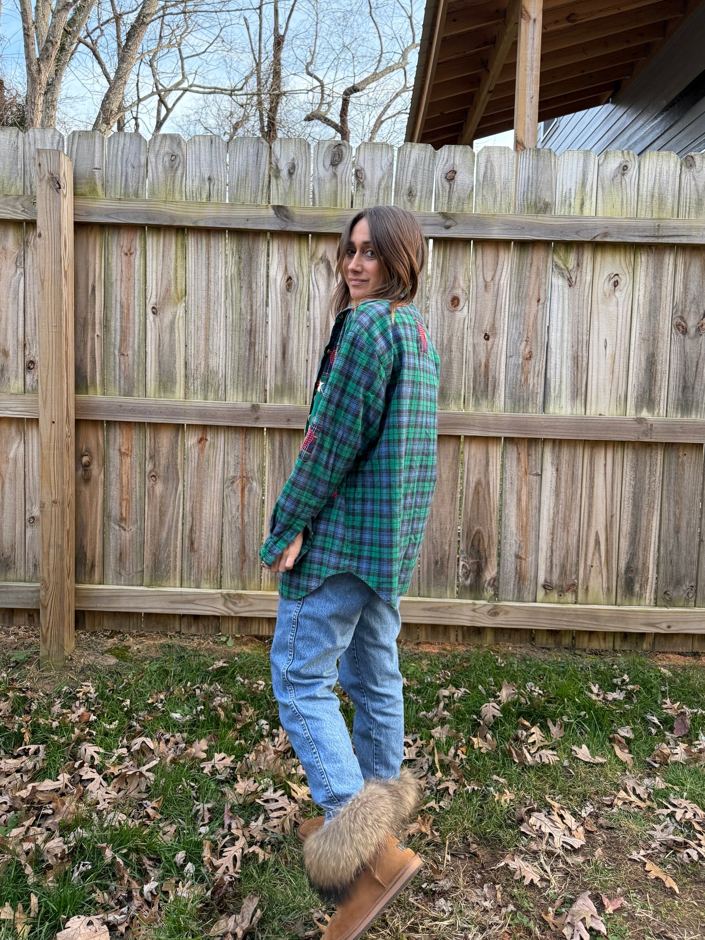 Eagle’s Eye Holiday Patchwork Flannel (Vintage)