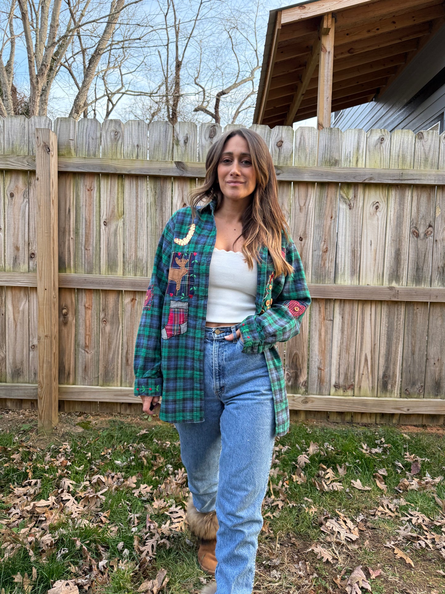 Eagle’s Eye Holiday Patchwork Flannel (Vintage)