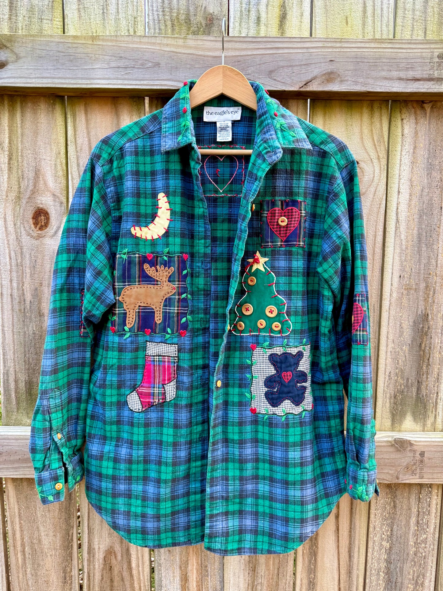 Eagle’s Eye Holiday Patchwork Flannel (Vintage)