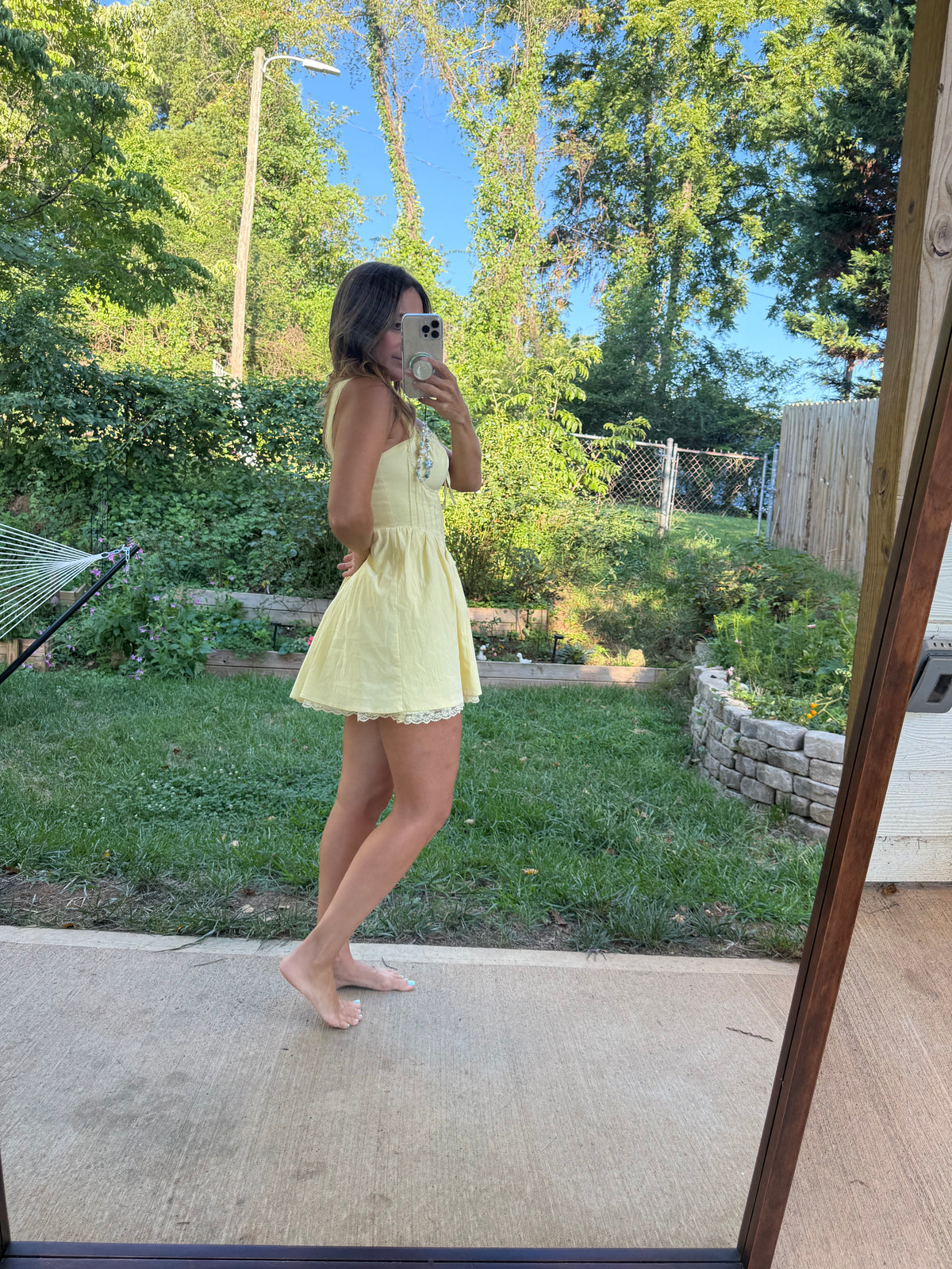 More To Come Butter Yellow Corset Mini Dress