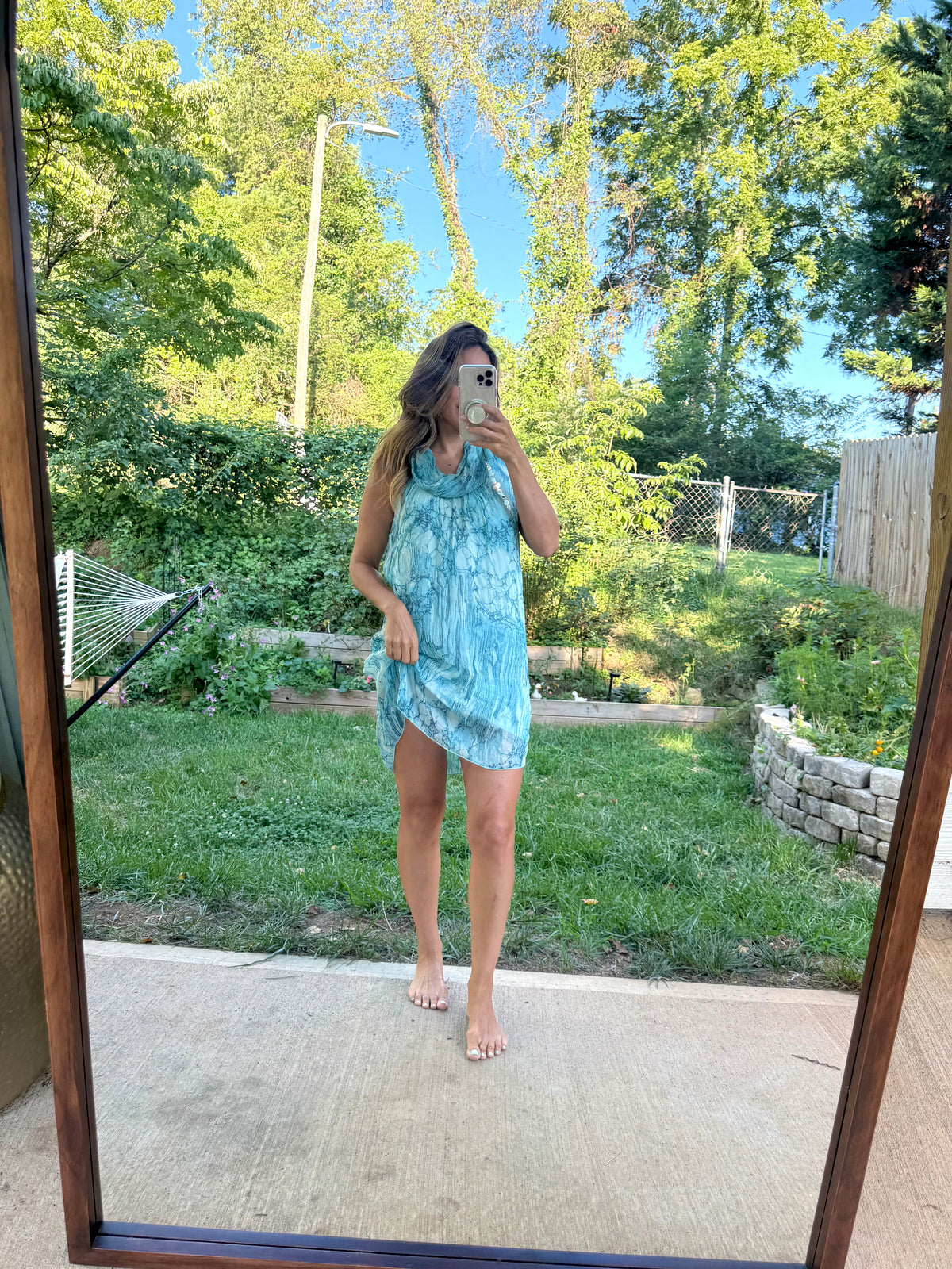 Via Signoria Italian Silk Hand-Dyed Scarf Dress