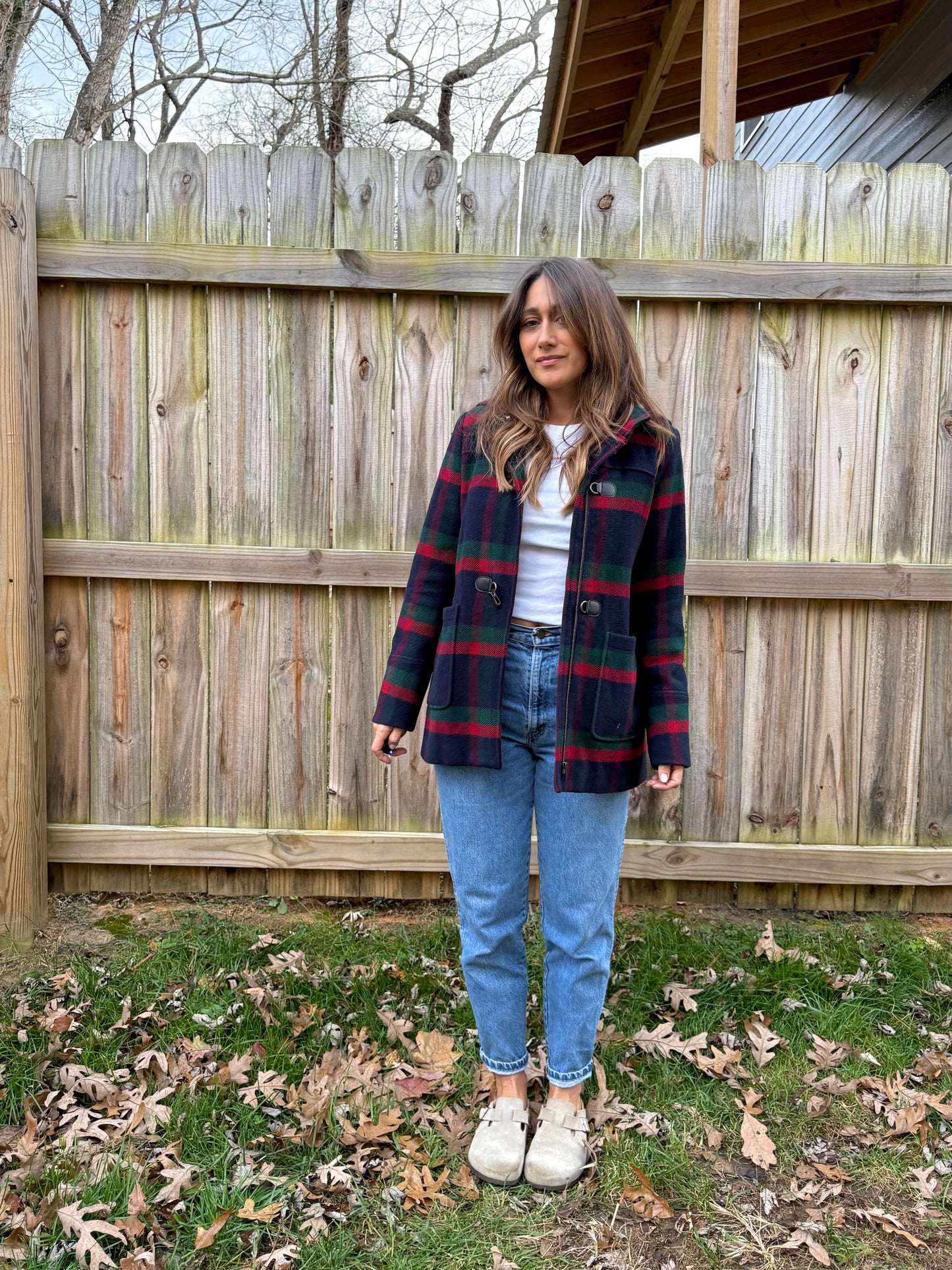 Vintage Tommy Hilfiger Plaid Toggle Coat (S/P)