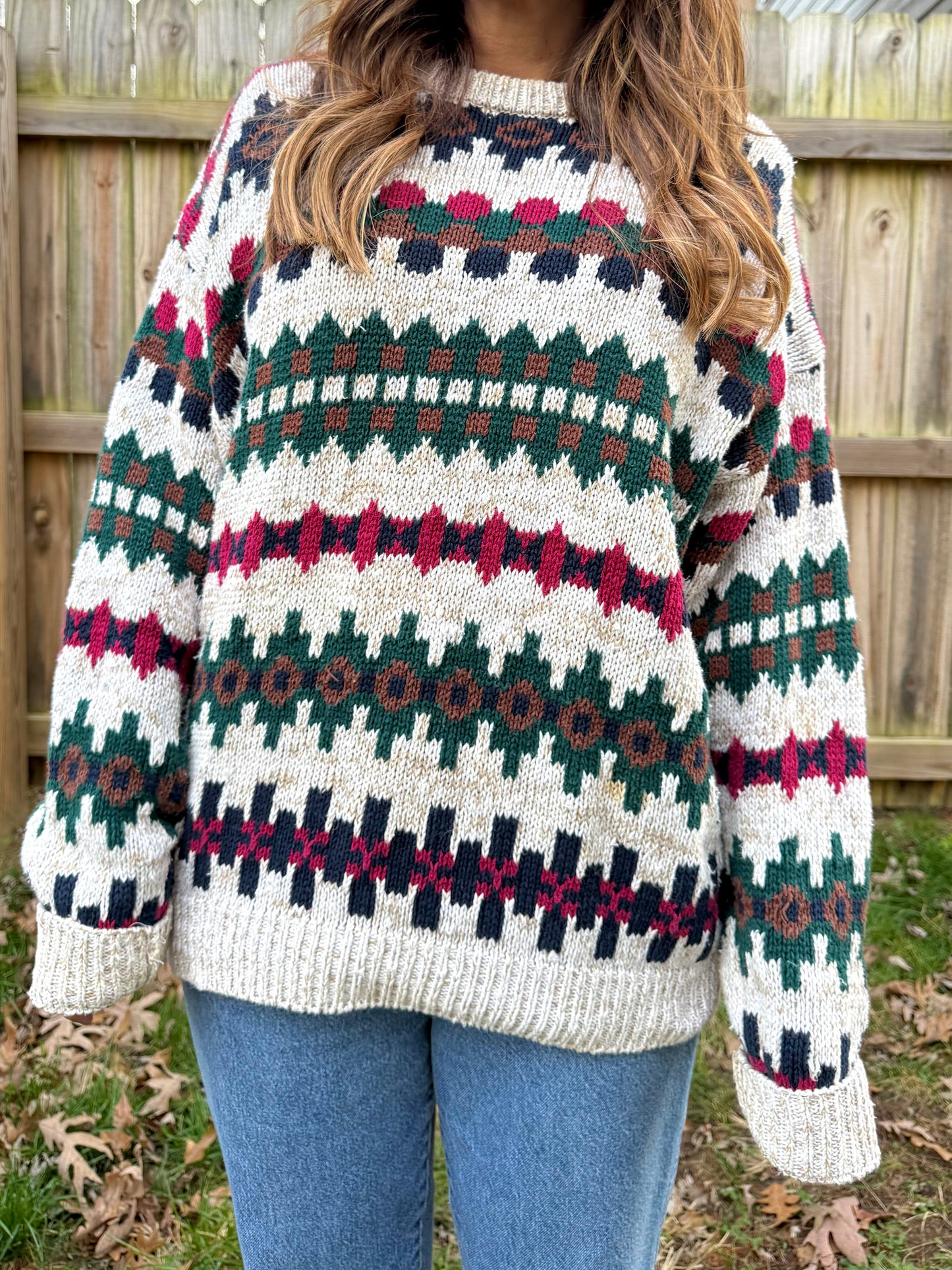 Vintage Gulf Traders Winter Sweater (L, shown on a size 6)
