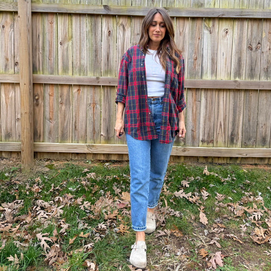 Vintage Made-in-USA Tartan Button-Down (Oversized Fit)