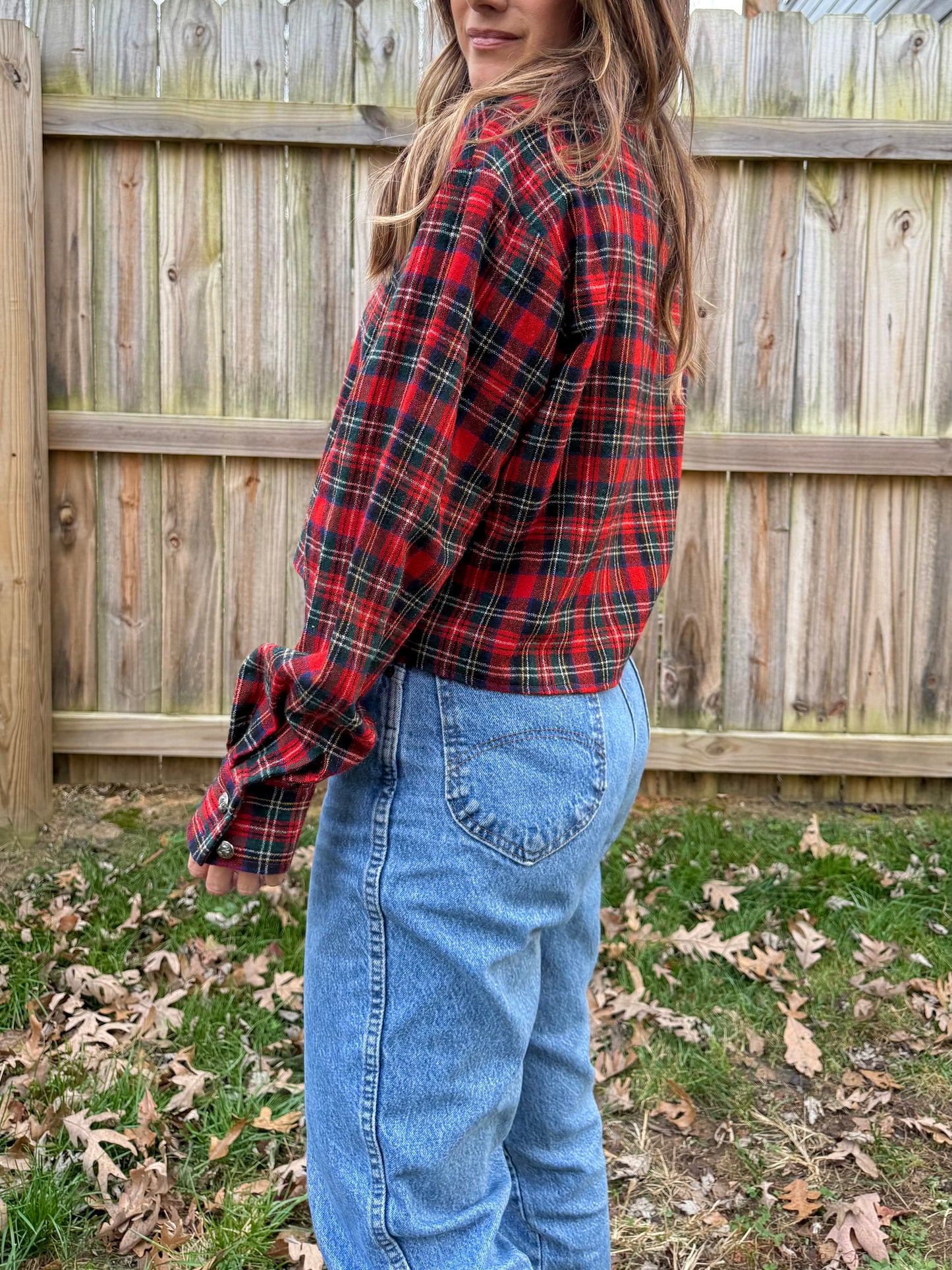 Reworked Vintage Tartan Wool Top — Sunday Honey Original
