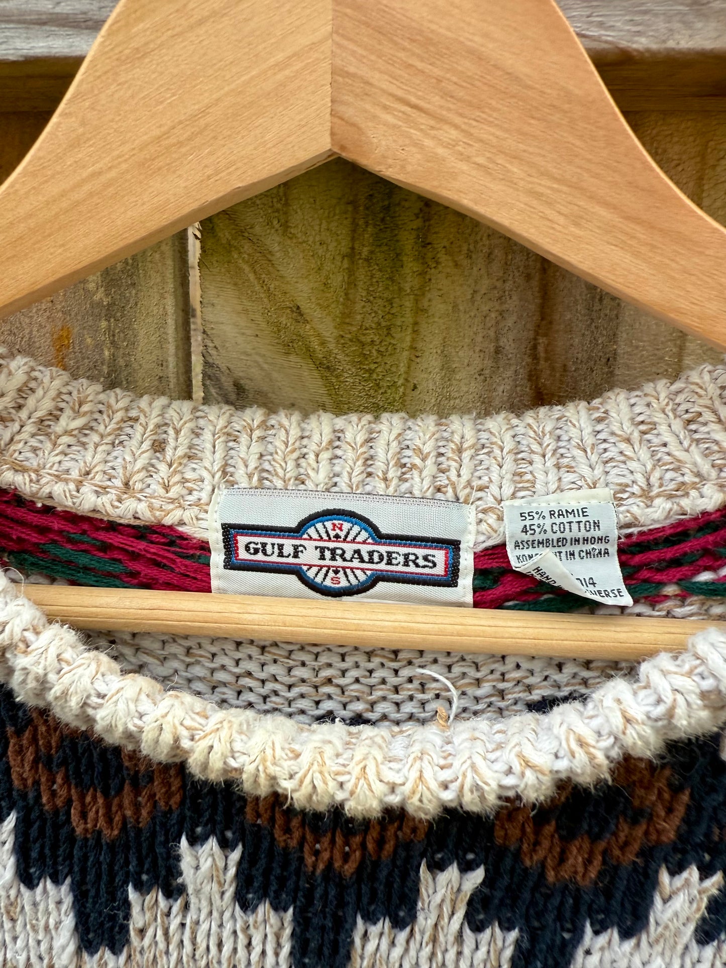 Vintage Gulf Traders Winter Sweater (L, shown on a size 6)