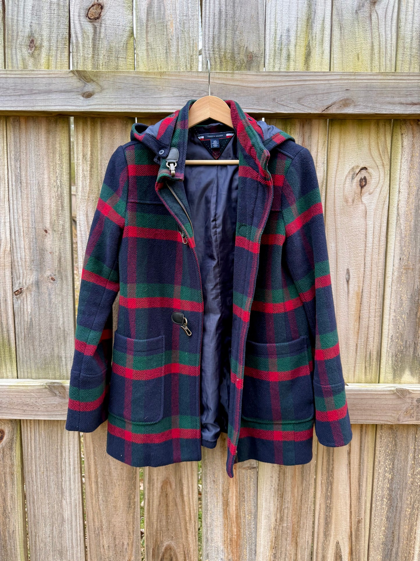 Vintage Tommy Hilfiger Plaid Toggle Coat (S/P)