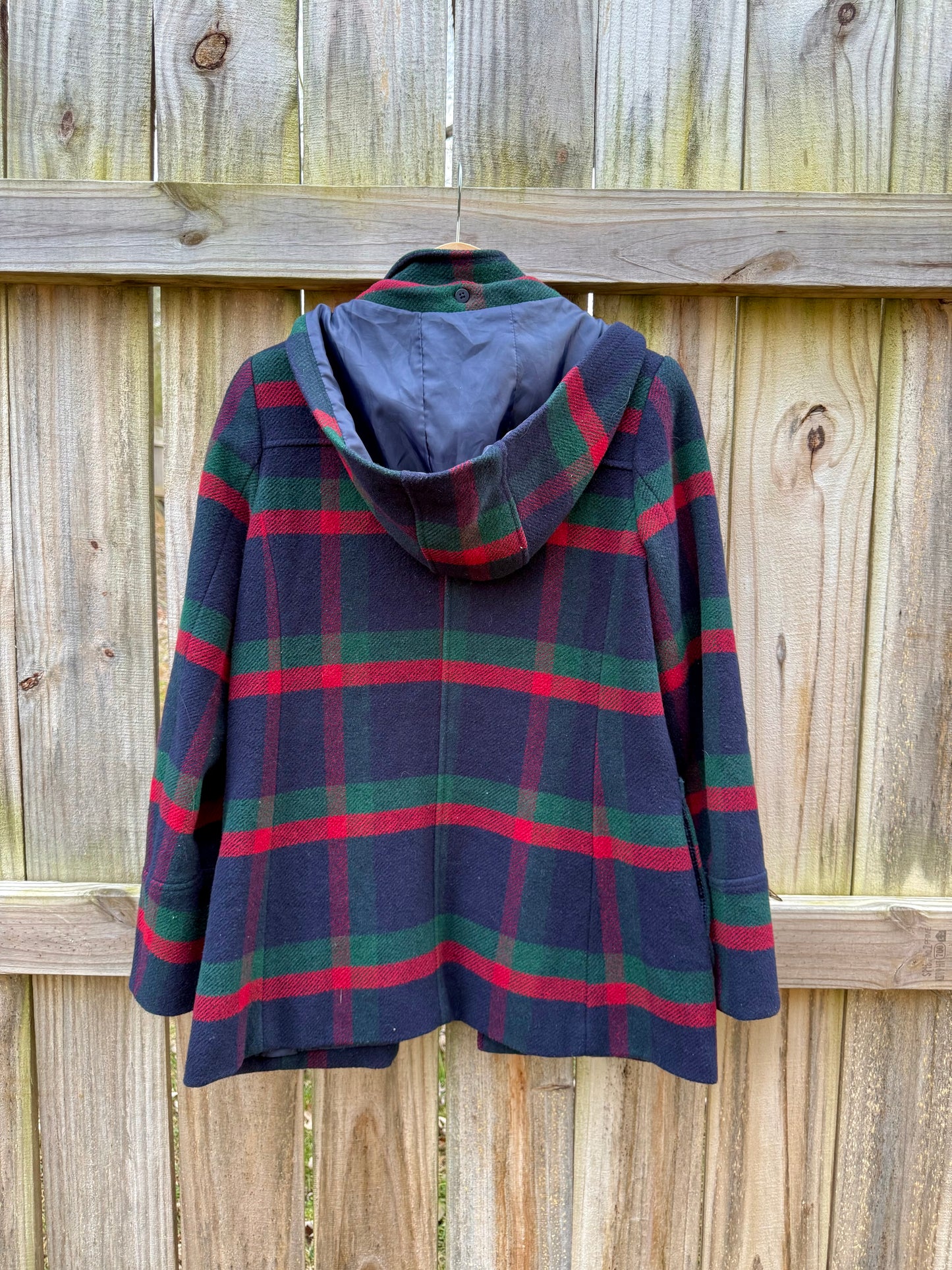 Vintage Tommy Hilfiger Plaid Toggle Coat (S/P)