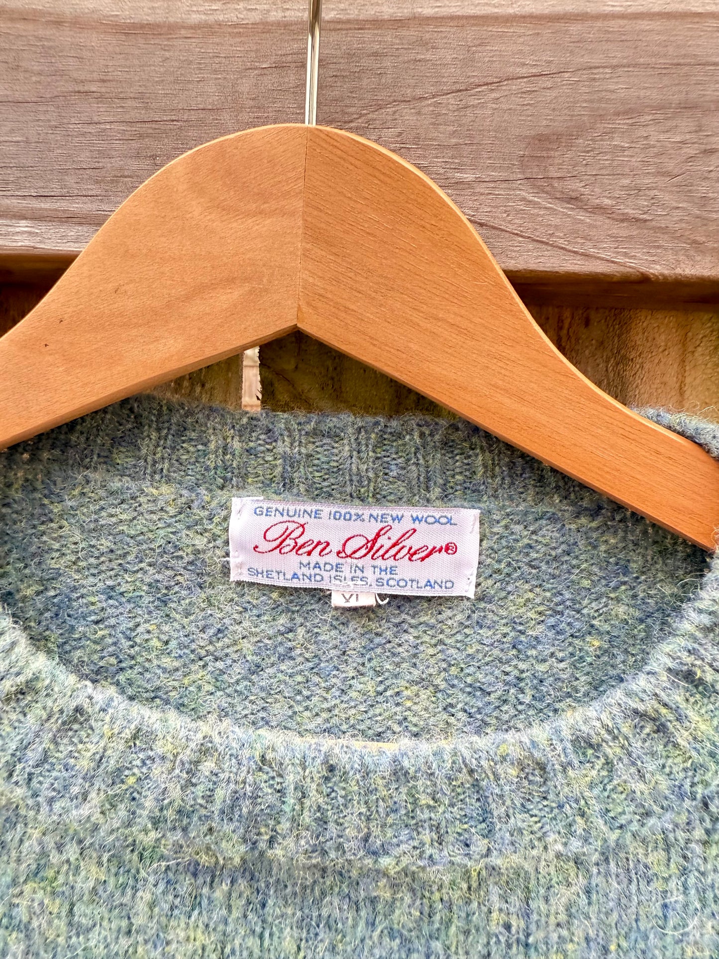 BEN SILVER SHETLAND WOOL SWEATER — Made in Scotland