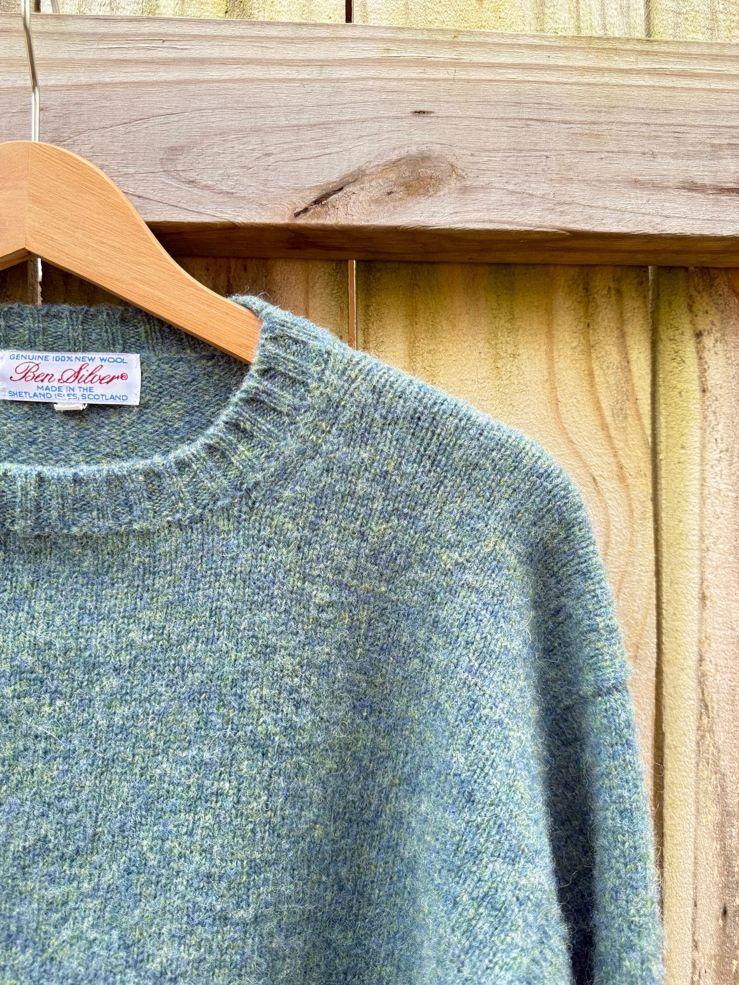BEN SILVER SHETLAND WOOL SWEATER — Made in Scotland