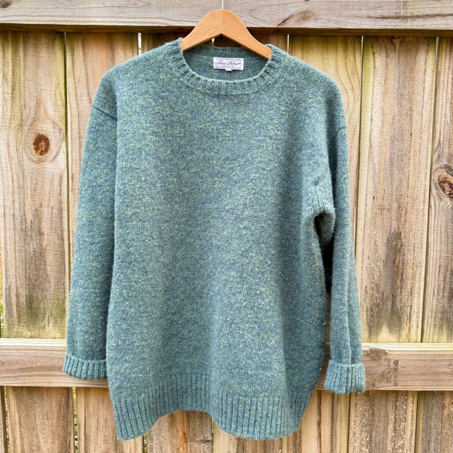 BEN SILVER SHETLAND WOOL SWEATER — Made in Scotland