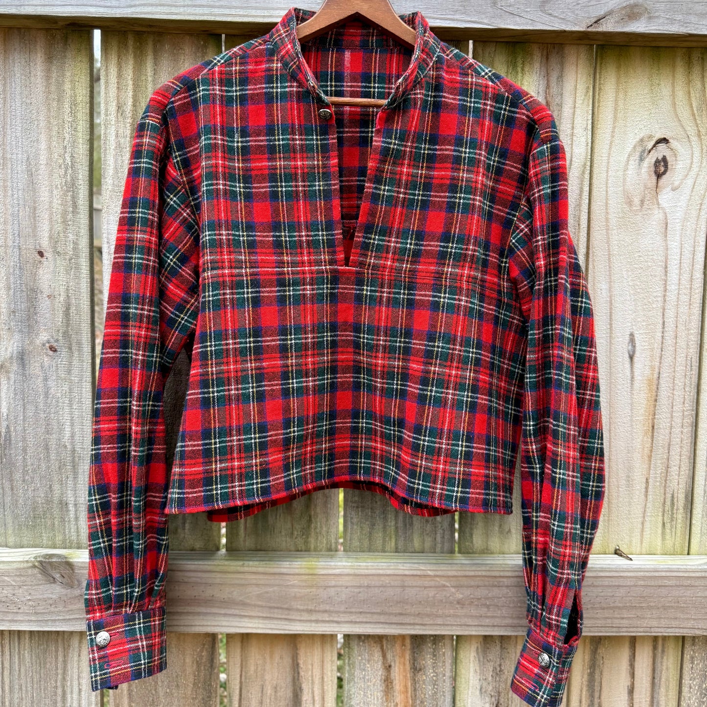 Reworked Vintage Tartan Wool Top — Sunday Honey Original