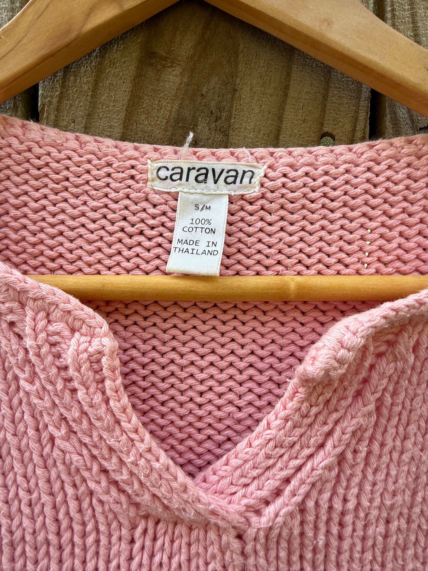 Cowrie Shell Knit Sweater — Bubblegum Pink 90s Surf / Coastal Cowboy