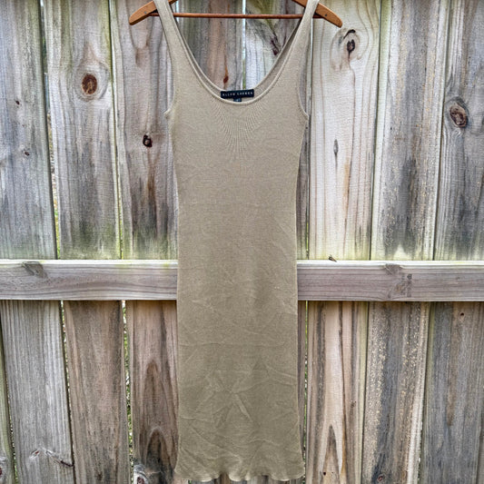 Ralph Lauren Black Label Ribbed Metallic Maxi (S) Gold