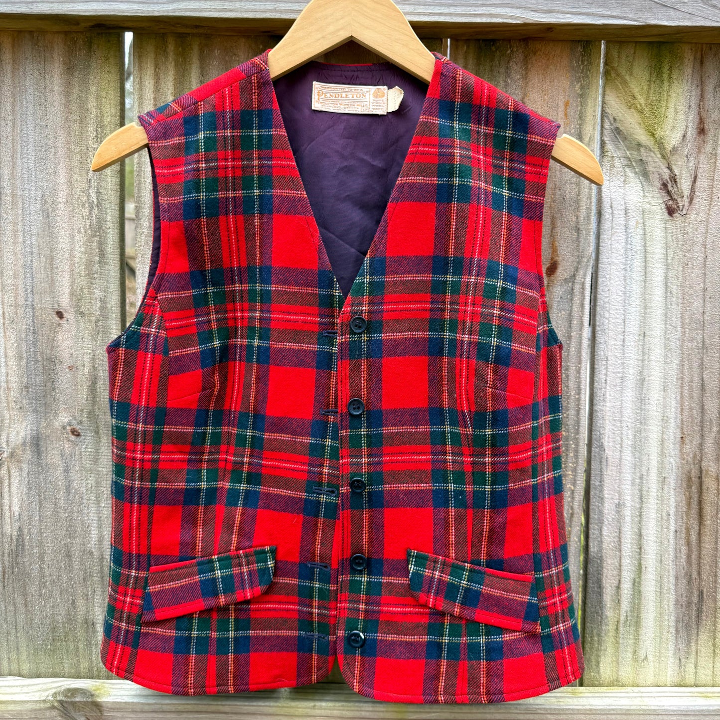 Vintage Pendleton Tartan Wool Vest