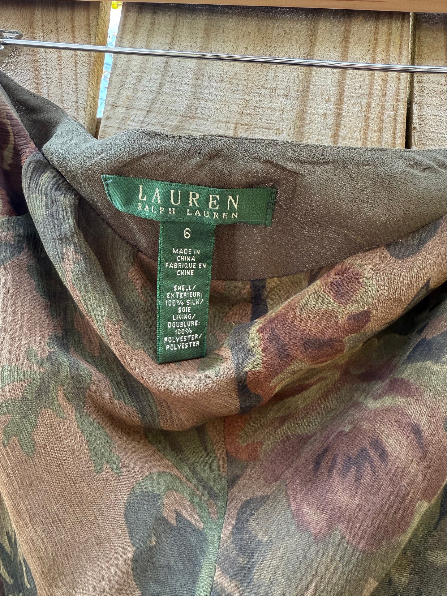 Lauren Ralph Lauren 100% Silk Ruffle Skirt — 2000s